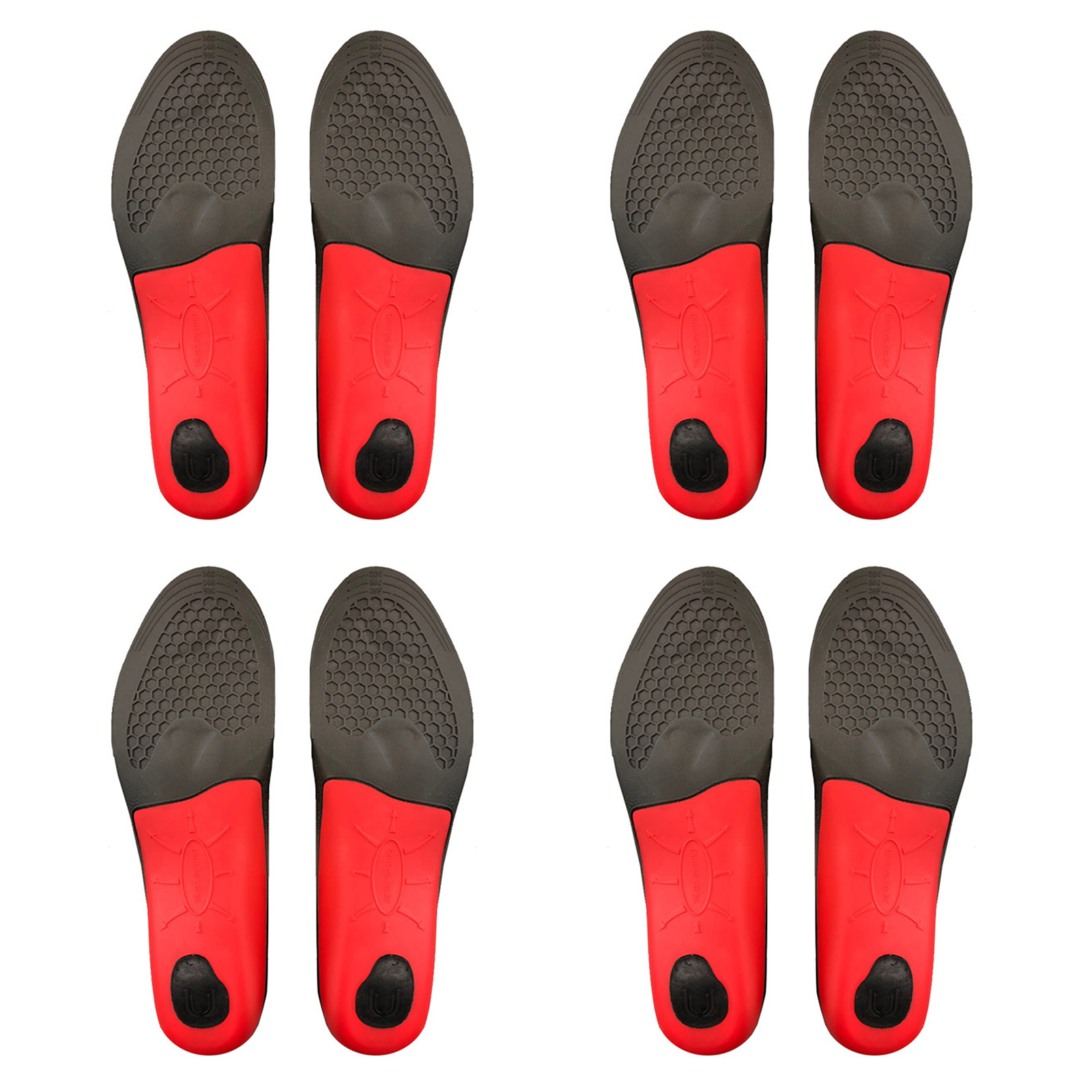 4X Pair Full Whole Shoe Insoles Arch Support Large