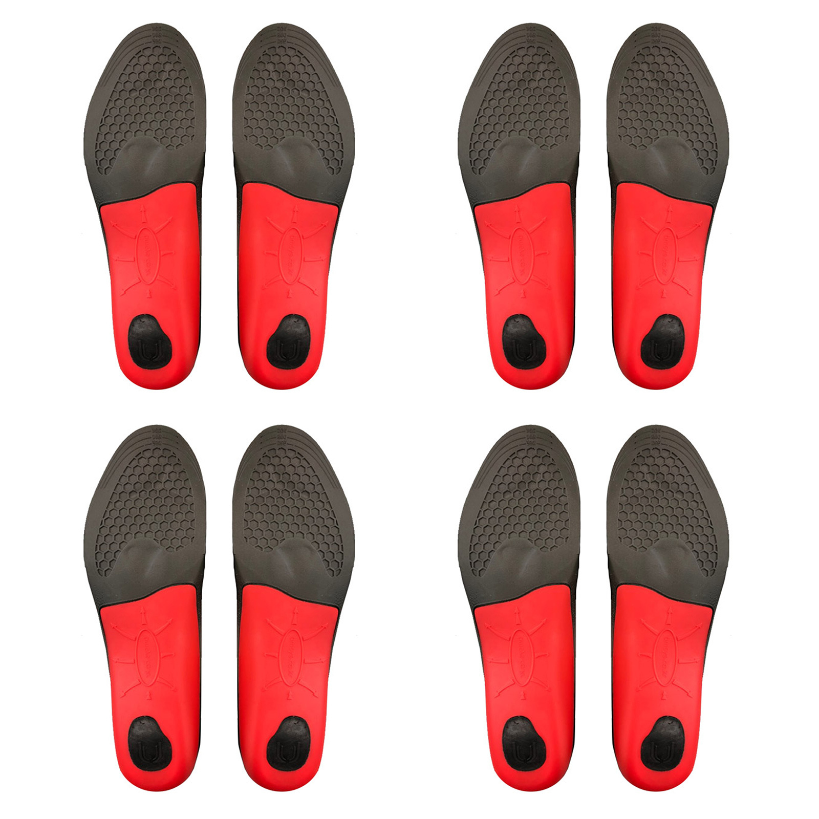 4X Pair Full Whole Shoe Insoles Arch Support Large