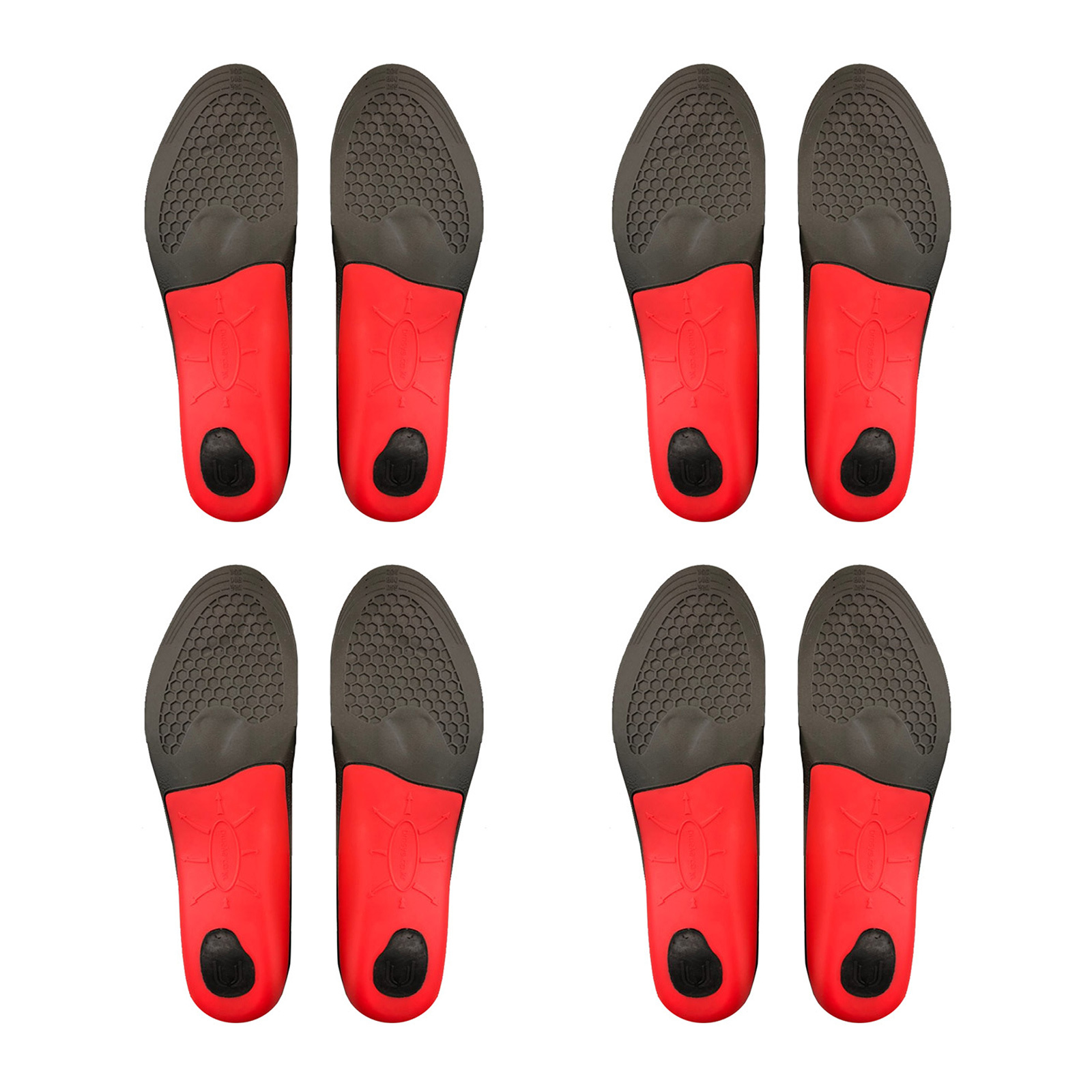 4X Pair Full Whole Shoe Insoles Arch Support Medium
