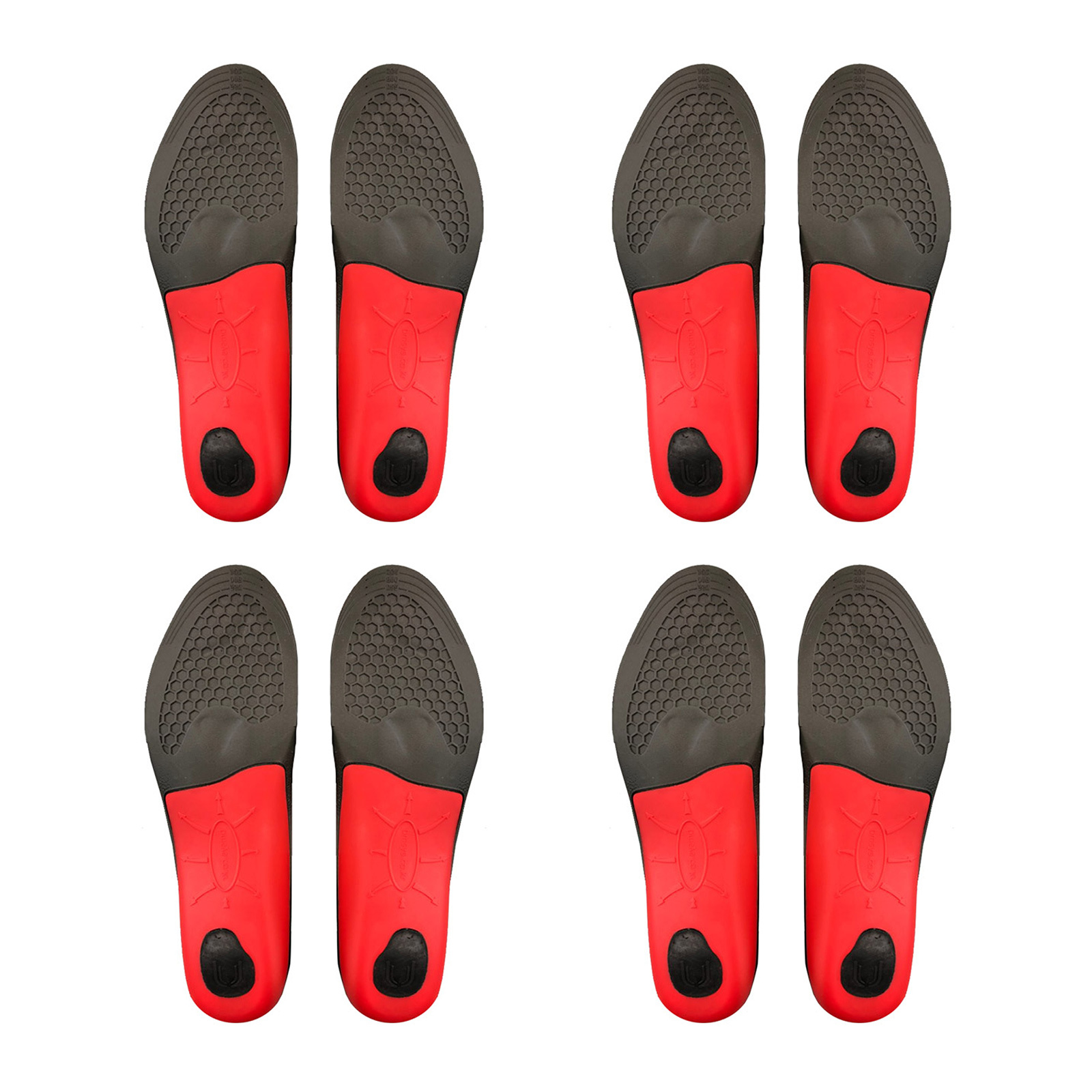 4X Pair Full Whole Shoe Insoles Arch Support Medium