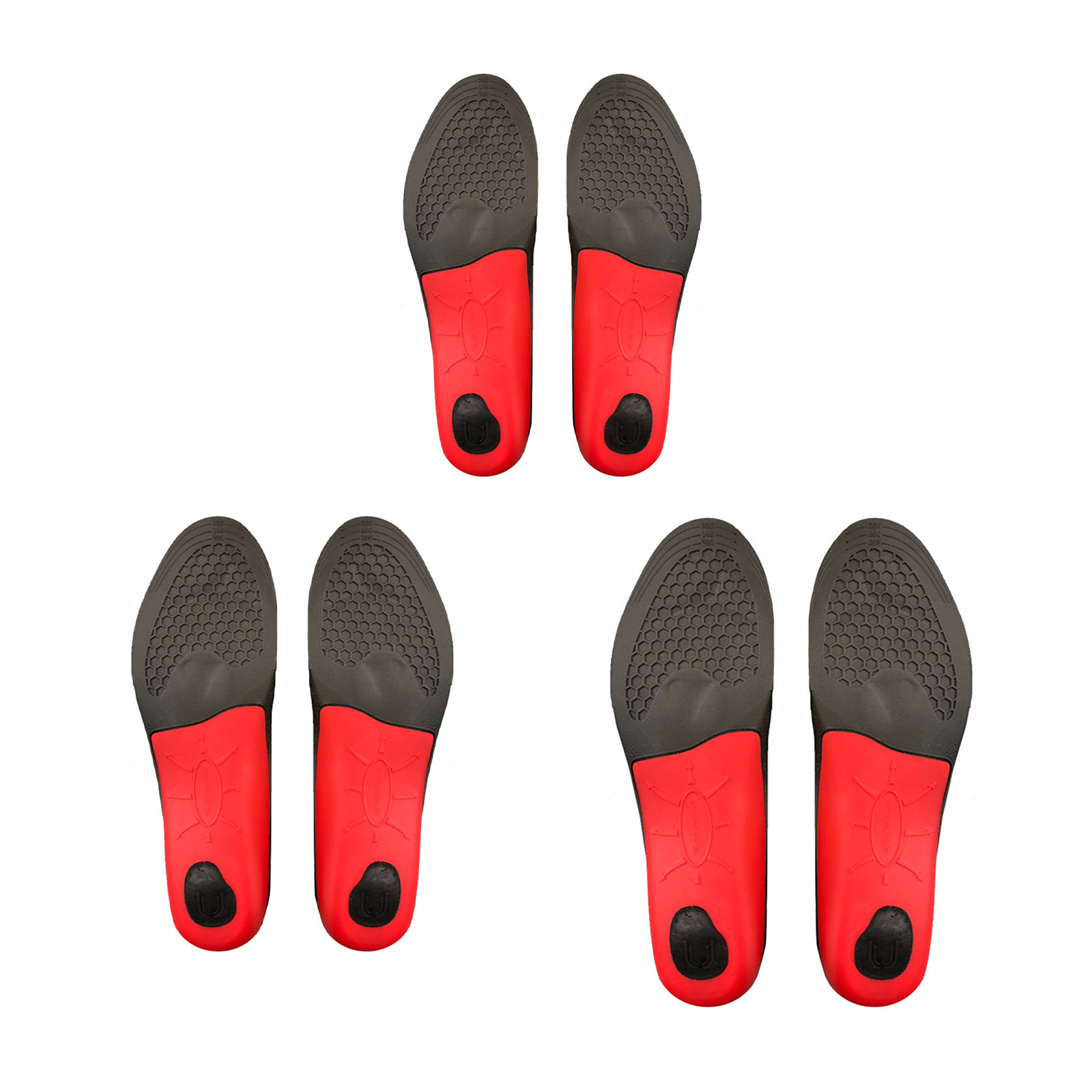Full Whole Shoe Insoles Arch Support 3-Size Combo