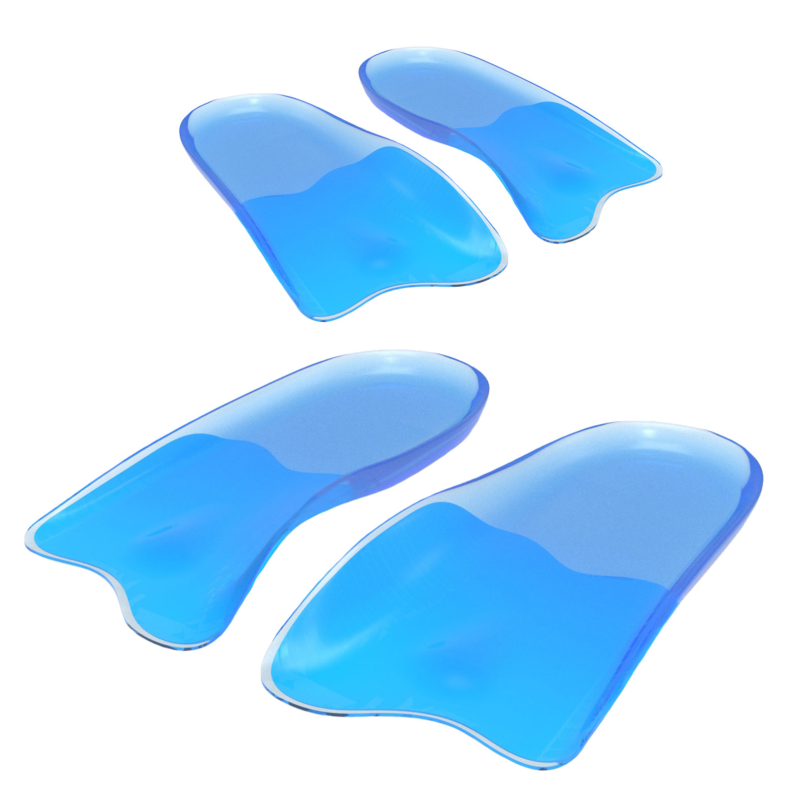 2X Pair Half Shoe Insoles Arch Support Gel Large 