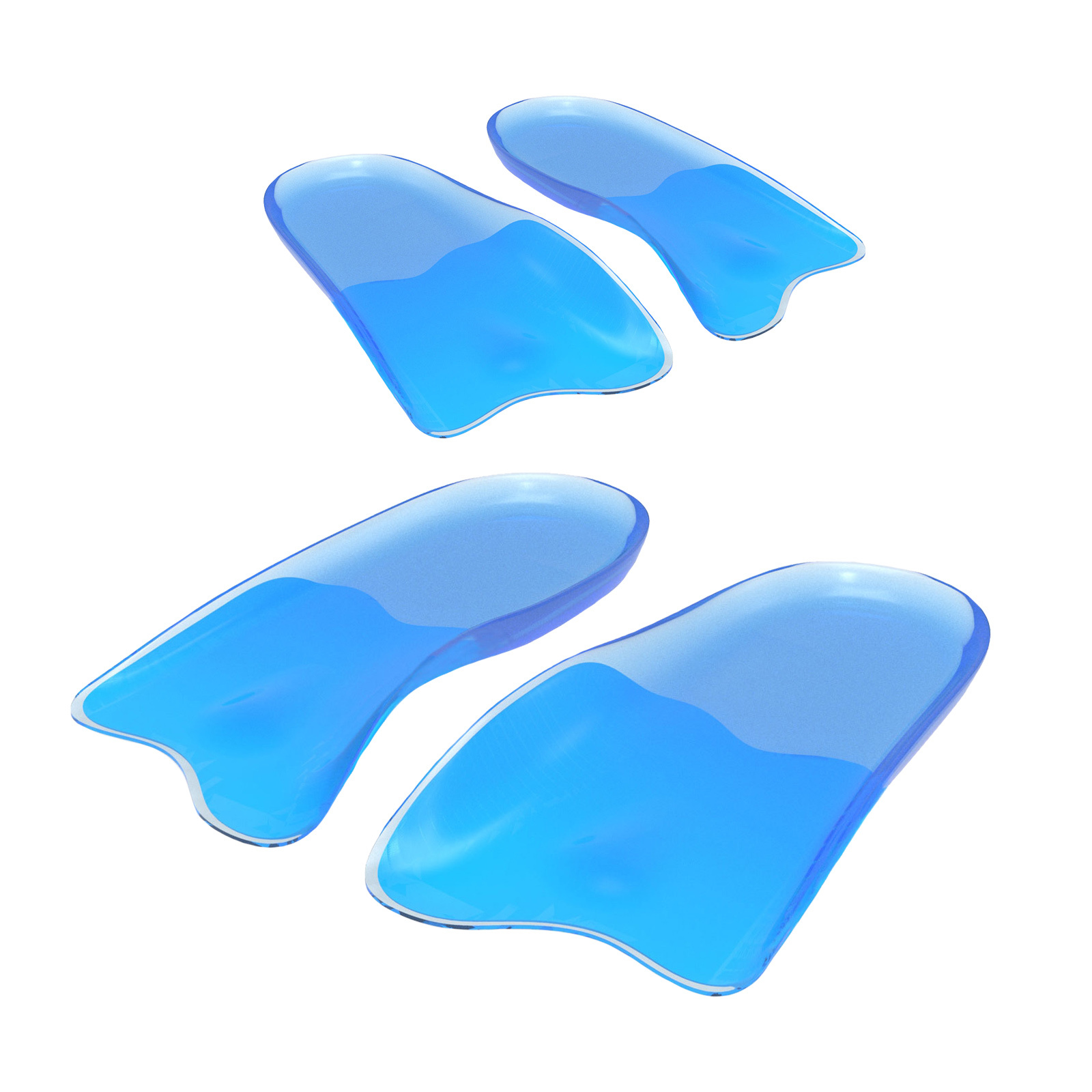 2X Pair Half Shoe Insoles Arch Support Gel Medium