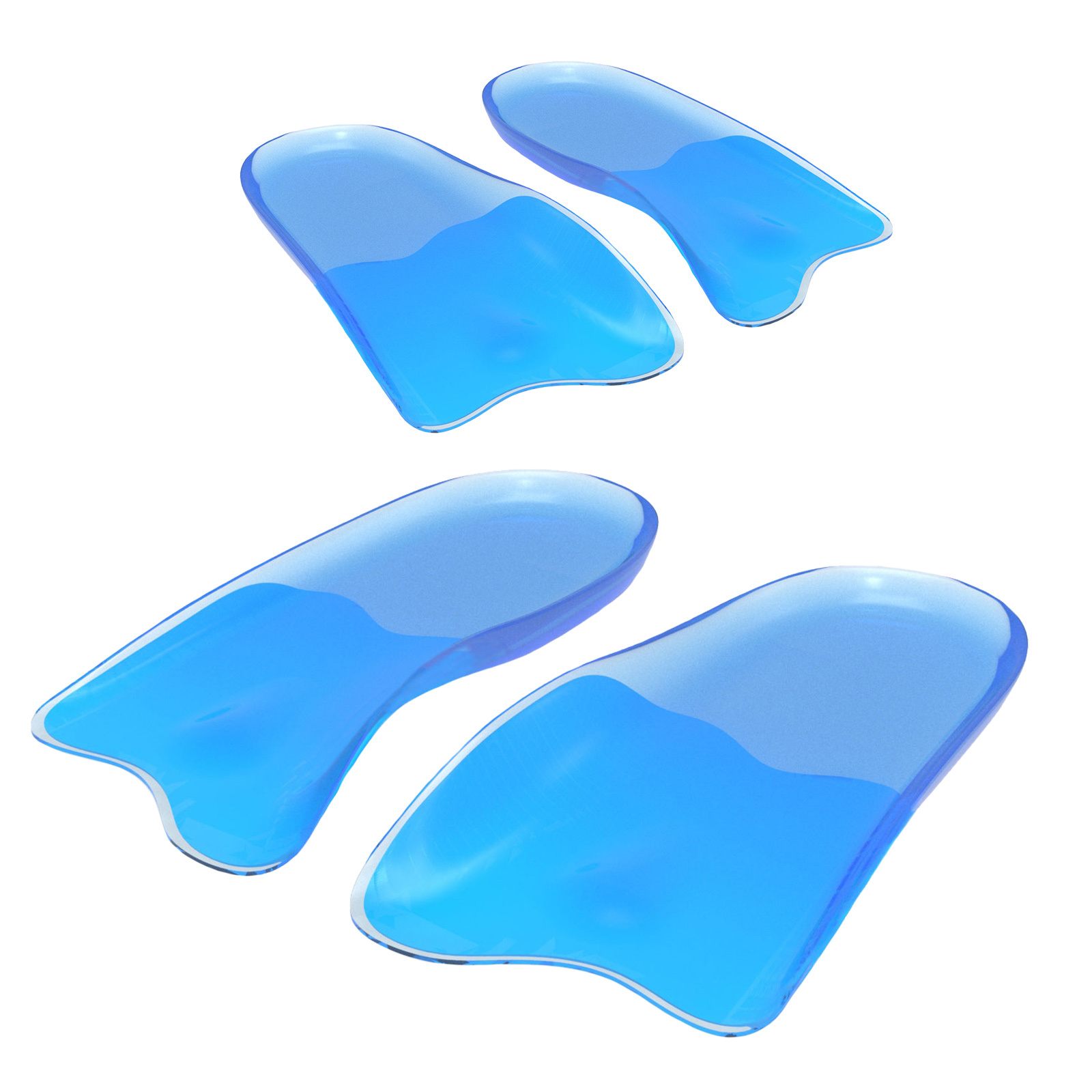 2X Pair Half Shoe Insoles Arch Support Gel Small