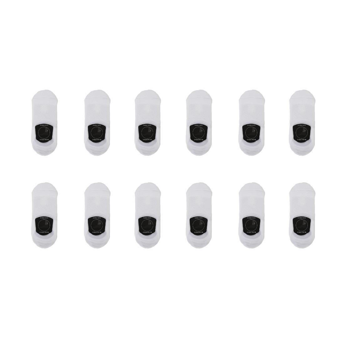 12X Large Cushion No Show Socks - WHITE