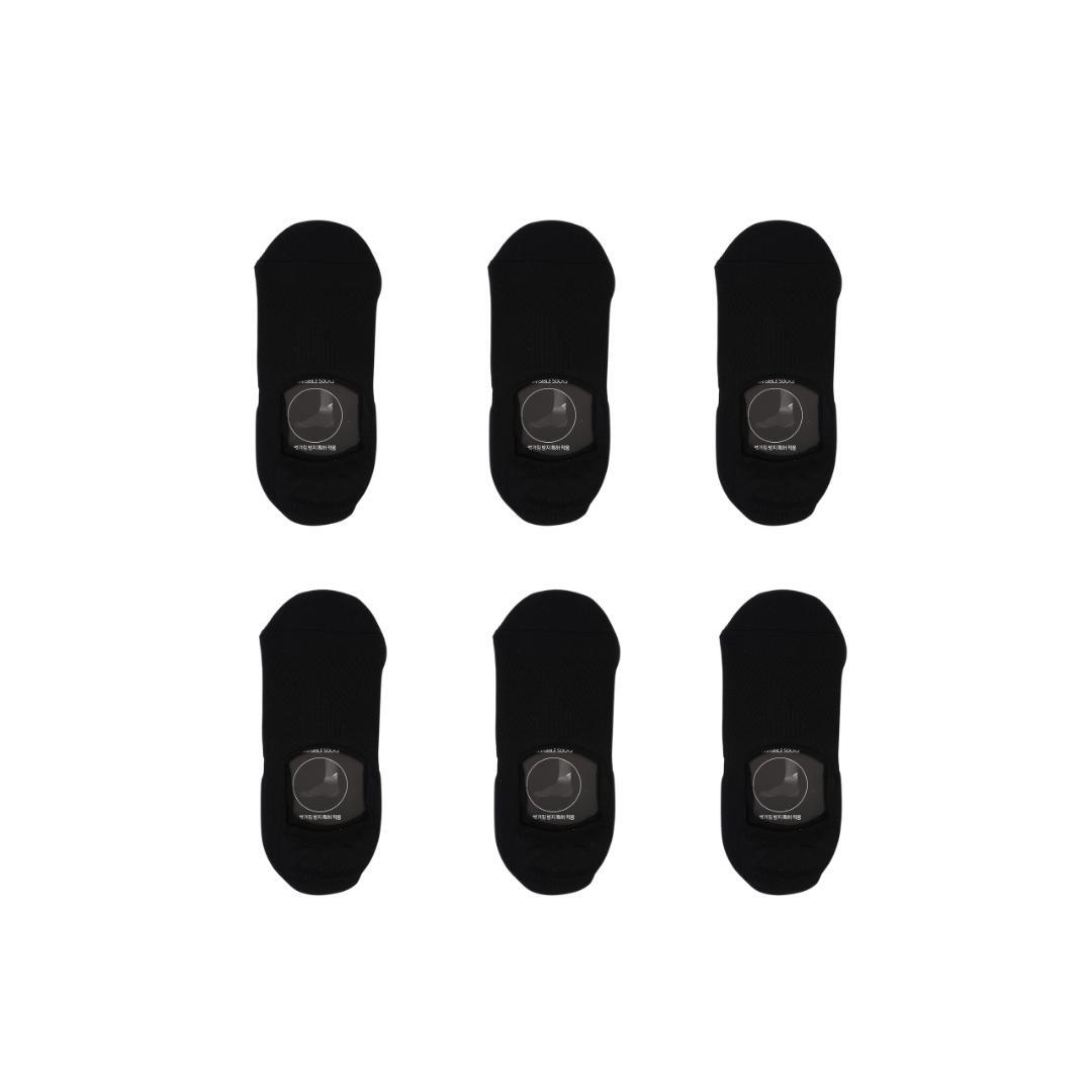 6X Large Cushion No Show Socks - BLACK