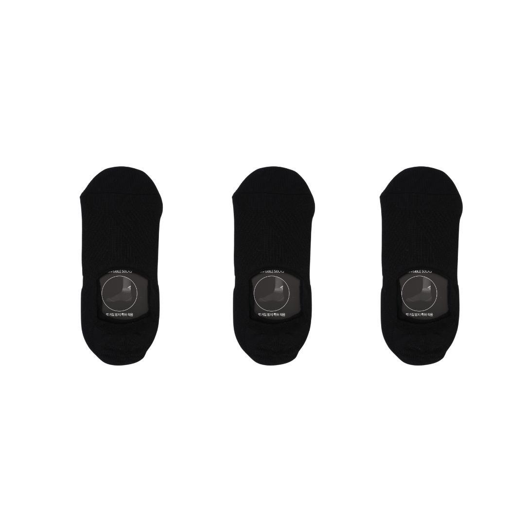 3X Small Cushion No Show Socks - BLACK