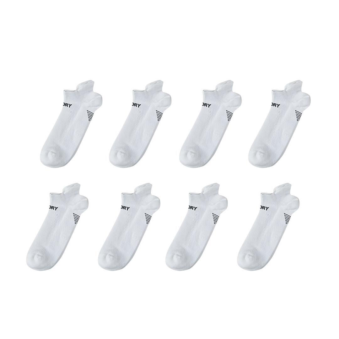 8X Medium Seamless Sport Socks - WHITE