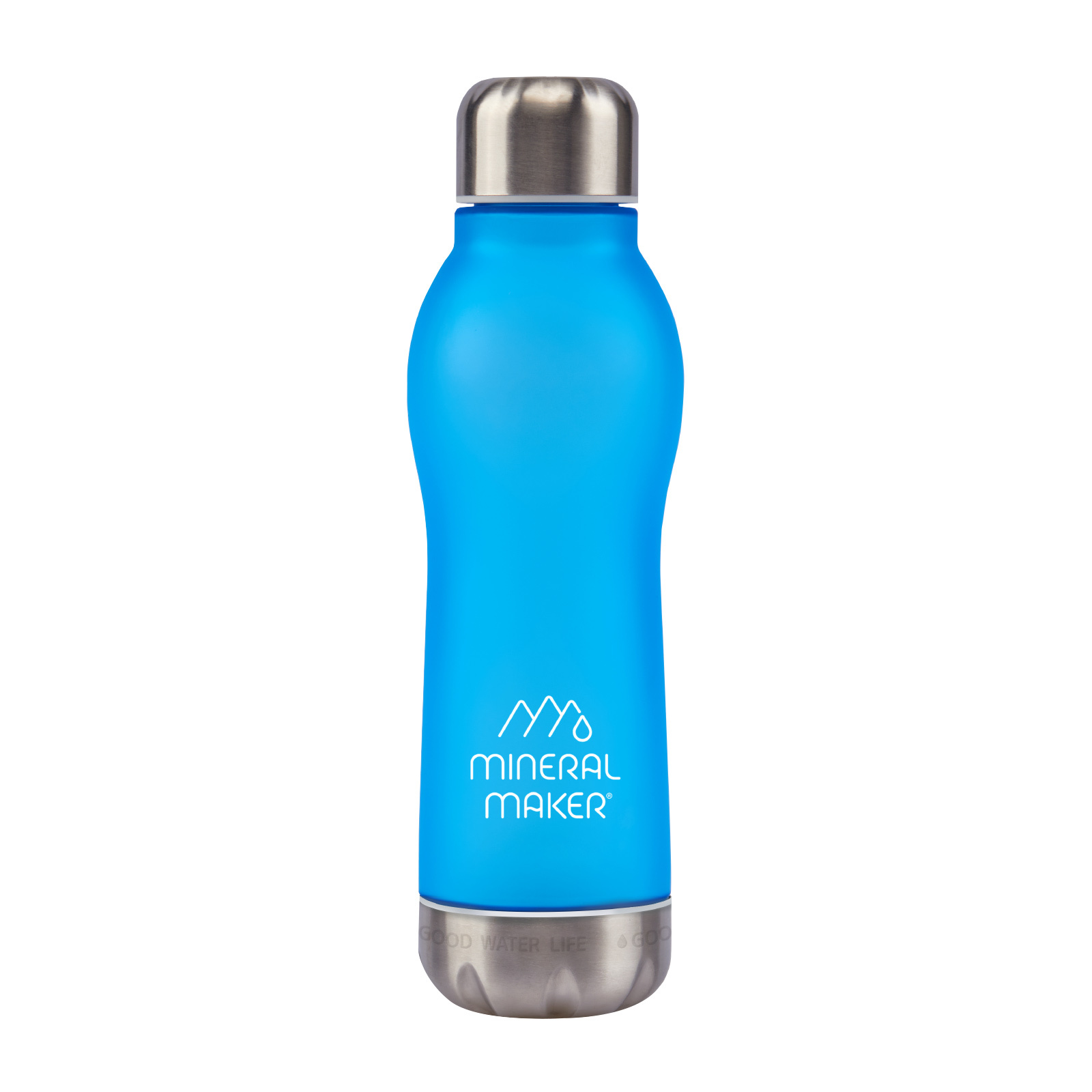 Mineral Water Bottle + a Mineral Stone Pouch - AQUA BLUE