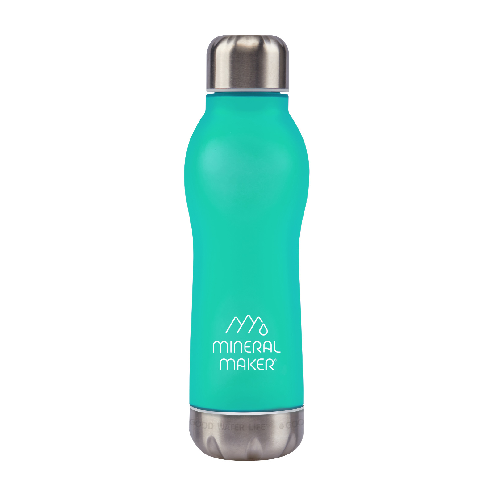 Mineral Water Bottle + a Mineral Stone Pouch - MINT GREEN