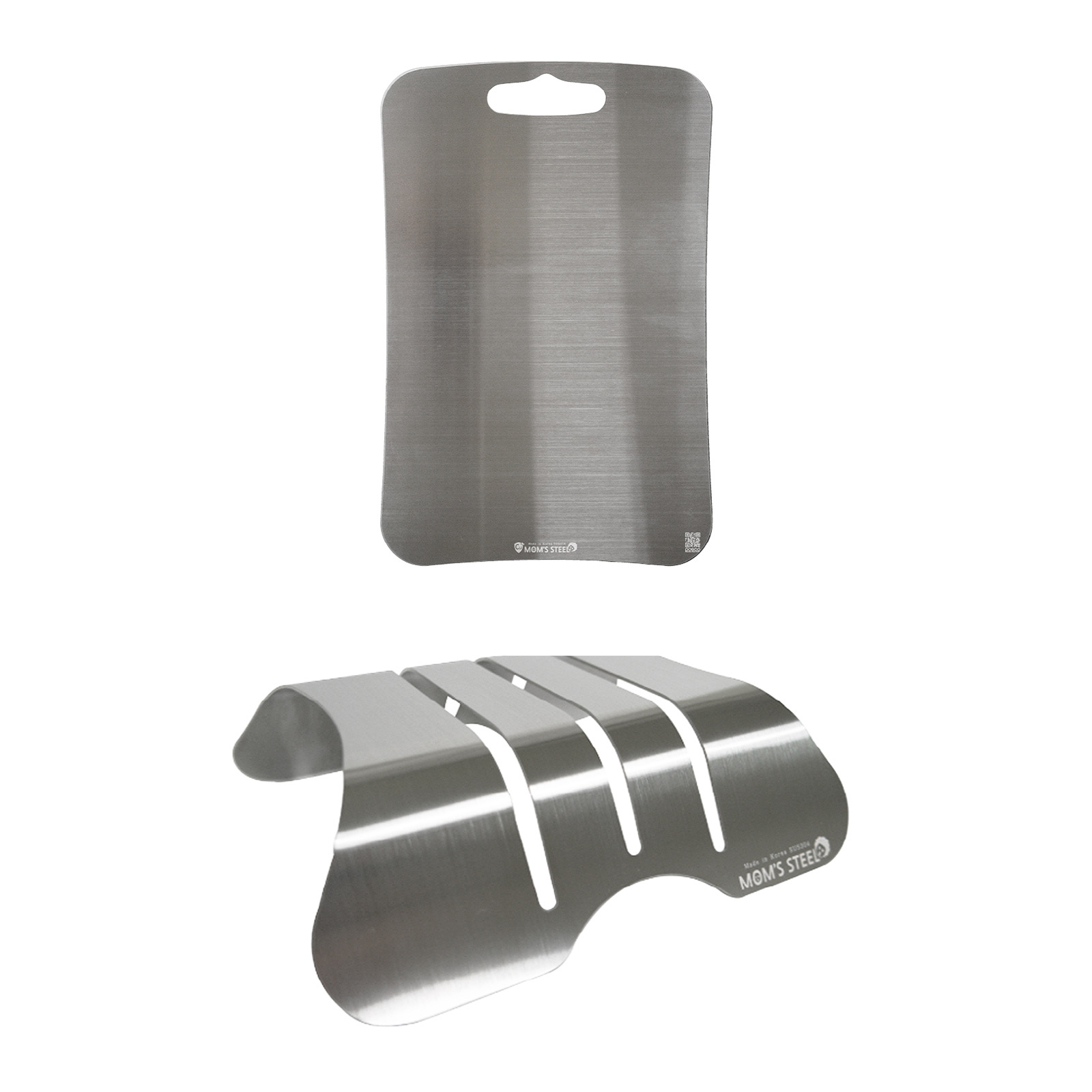 Combo Large Stainless Steel Chopping Board + Holder