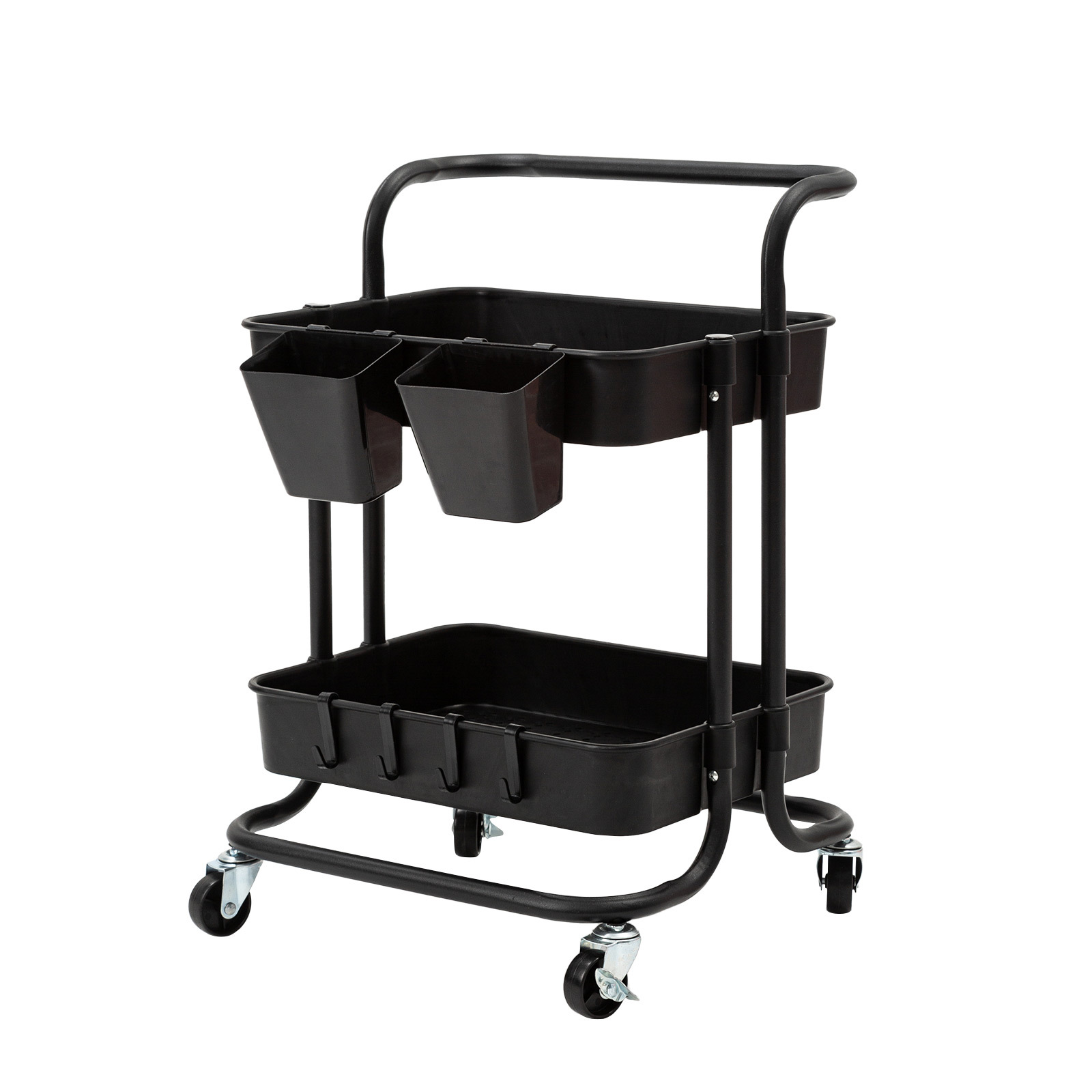 Trolley Cart Storage 2 Tier - BLACK