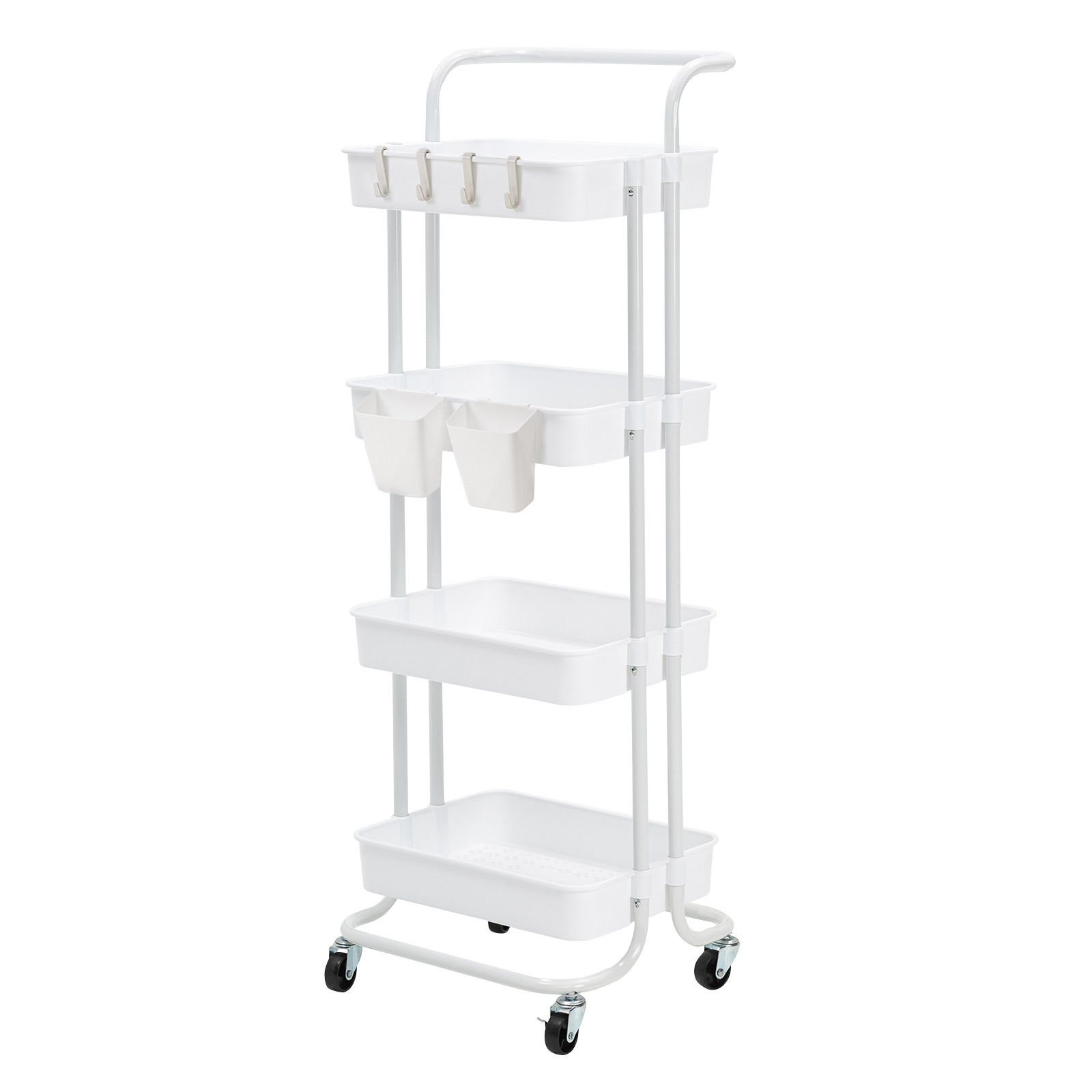Trolley Cart Storage 4 Tier - WHITE