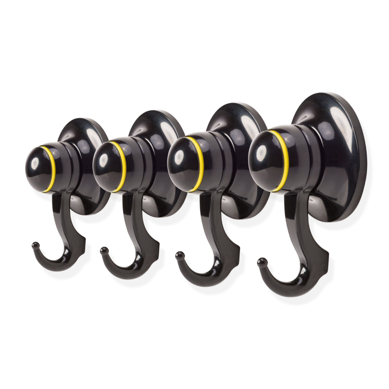 4PC Suction Hook 56mm - BLACK