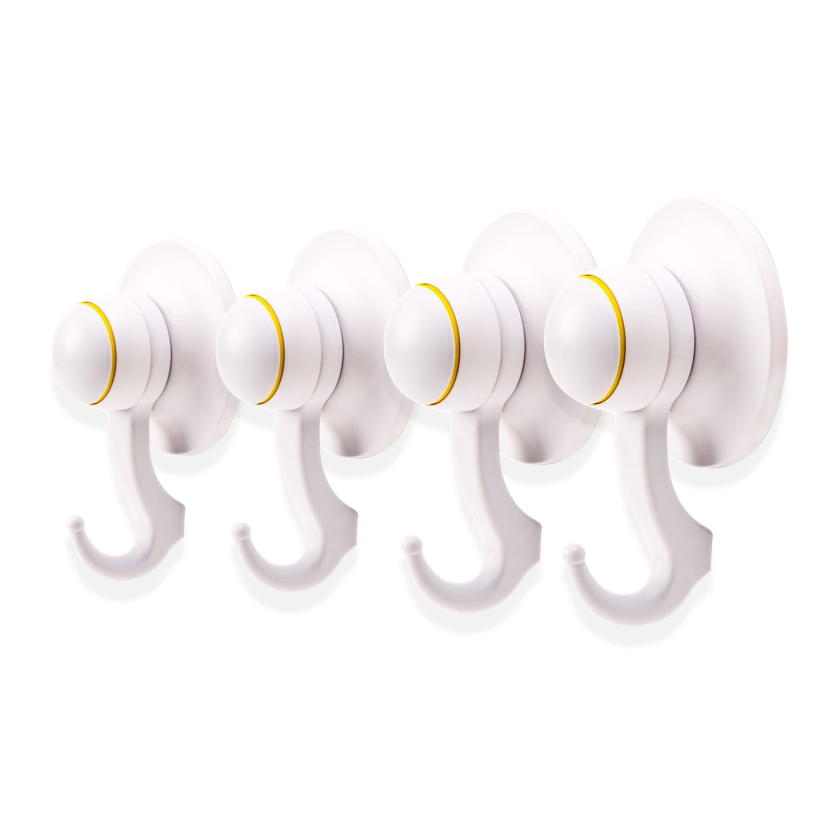 4PC Suction Hook 56mm - WHITE