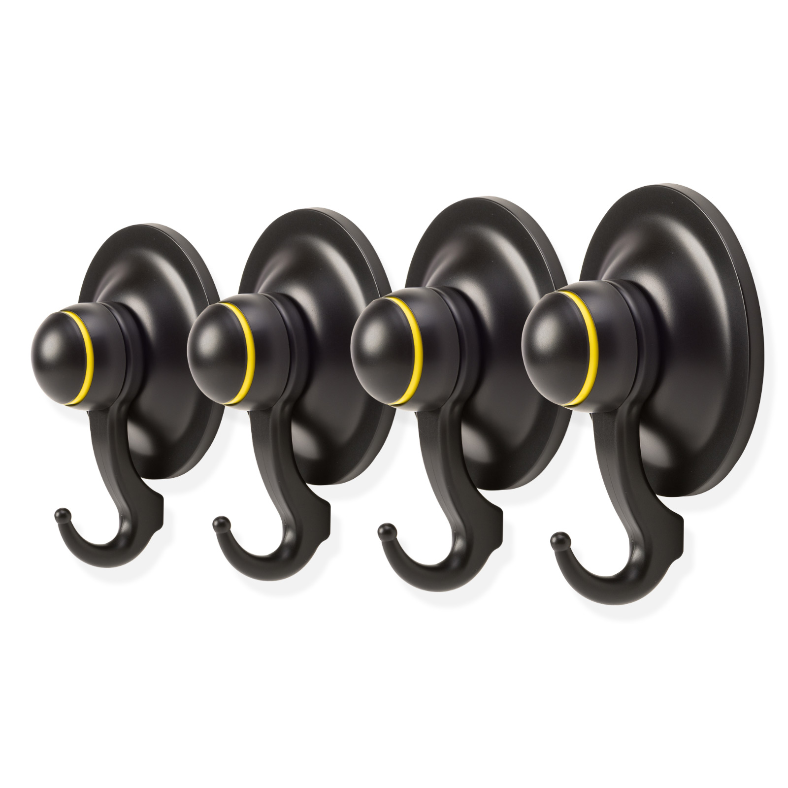 4PC Suction Hook 72mm - BLACK