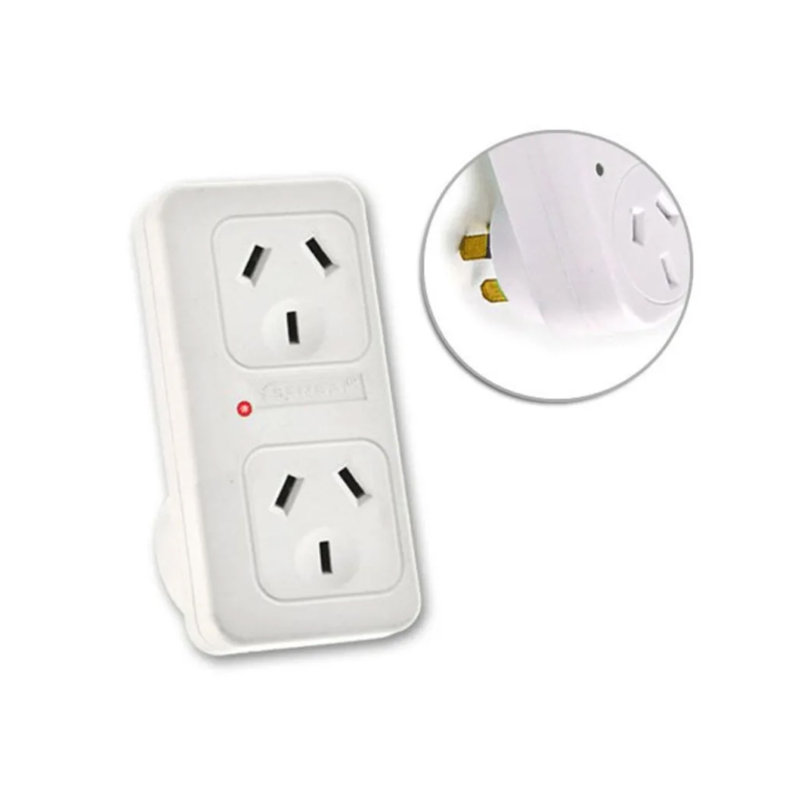 2X Sansai Power Adaptor - Double Vertical
