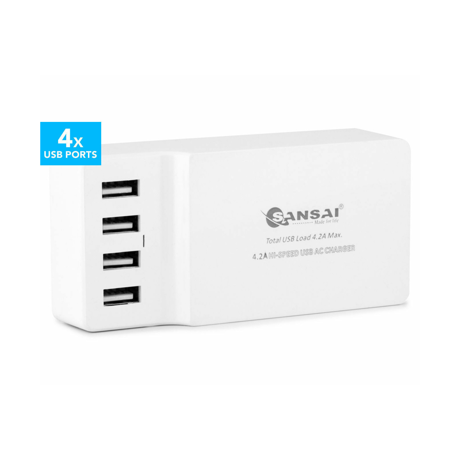 2X Sansai 4.2A 4-Ports USB Charging Station A