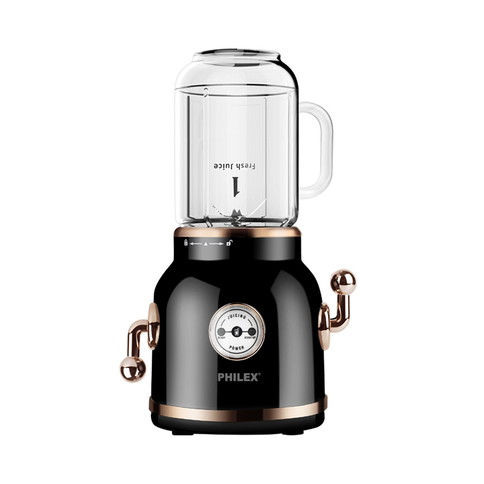 PHILEX Electric Blender Retro 600ml BLACK