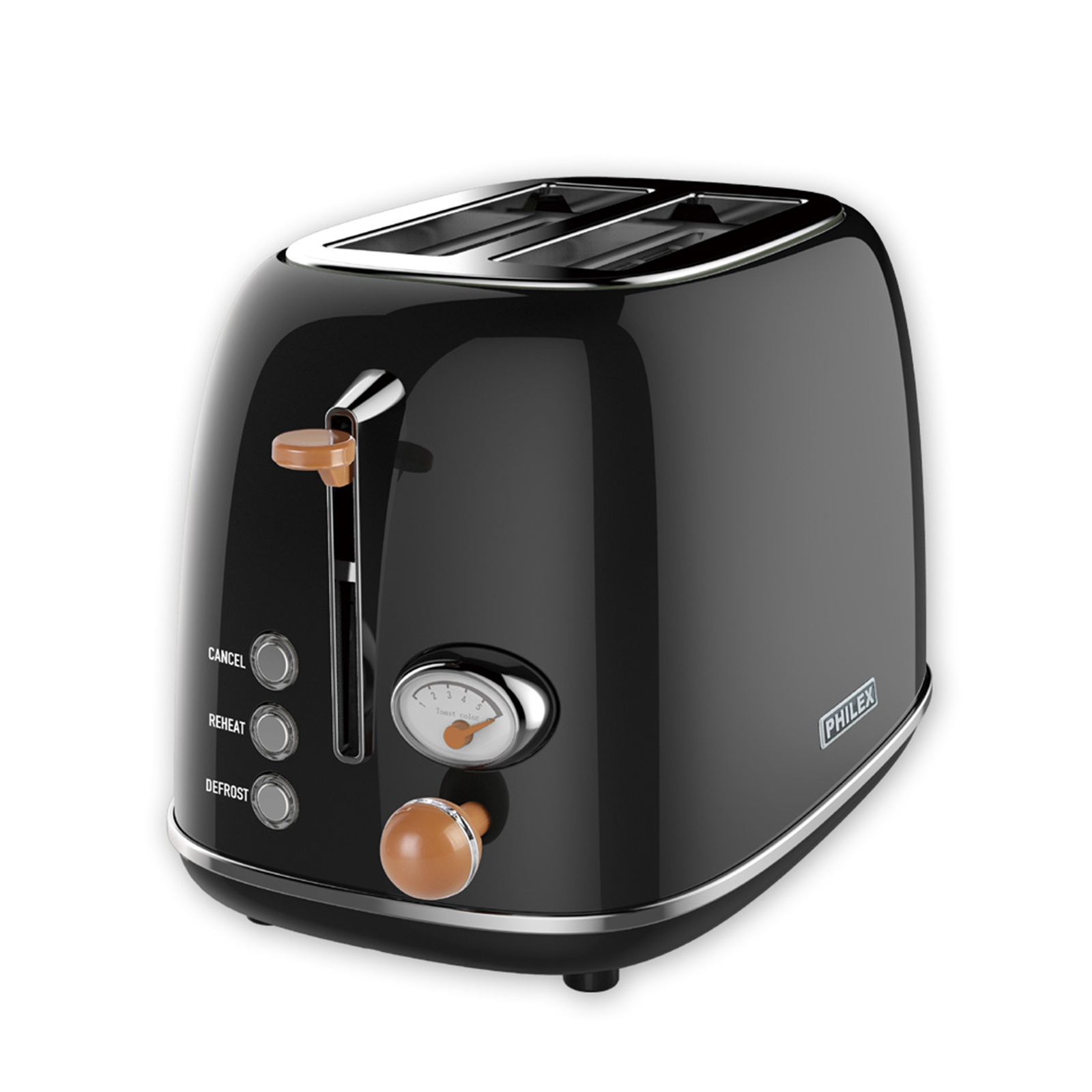PHILEX 2 Slice Toaster BLACK