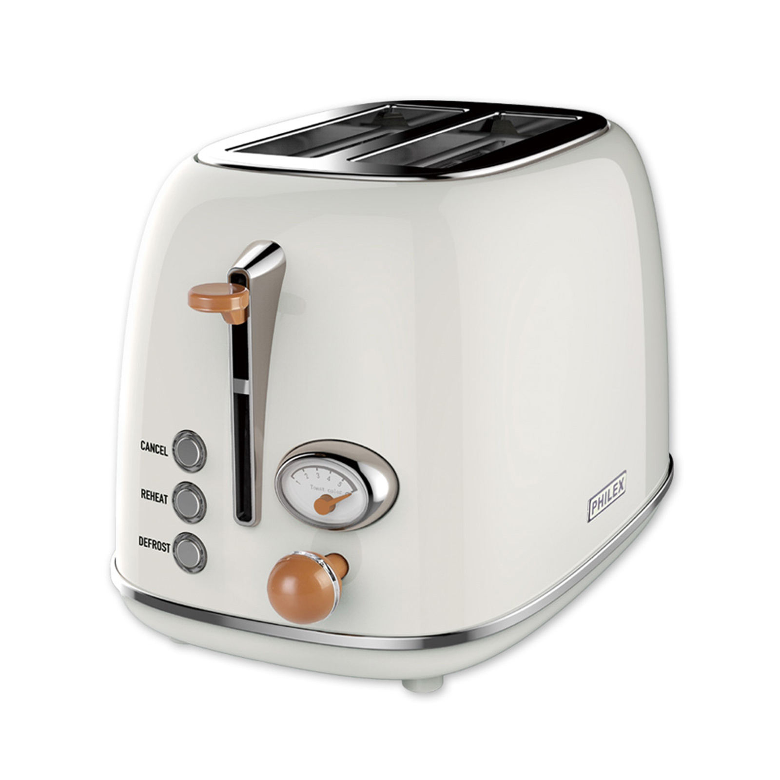 PHILEX 2 Slice Toaster OFF-WHITE