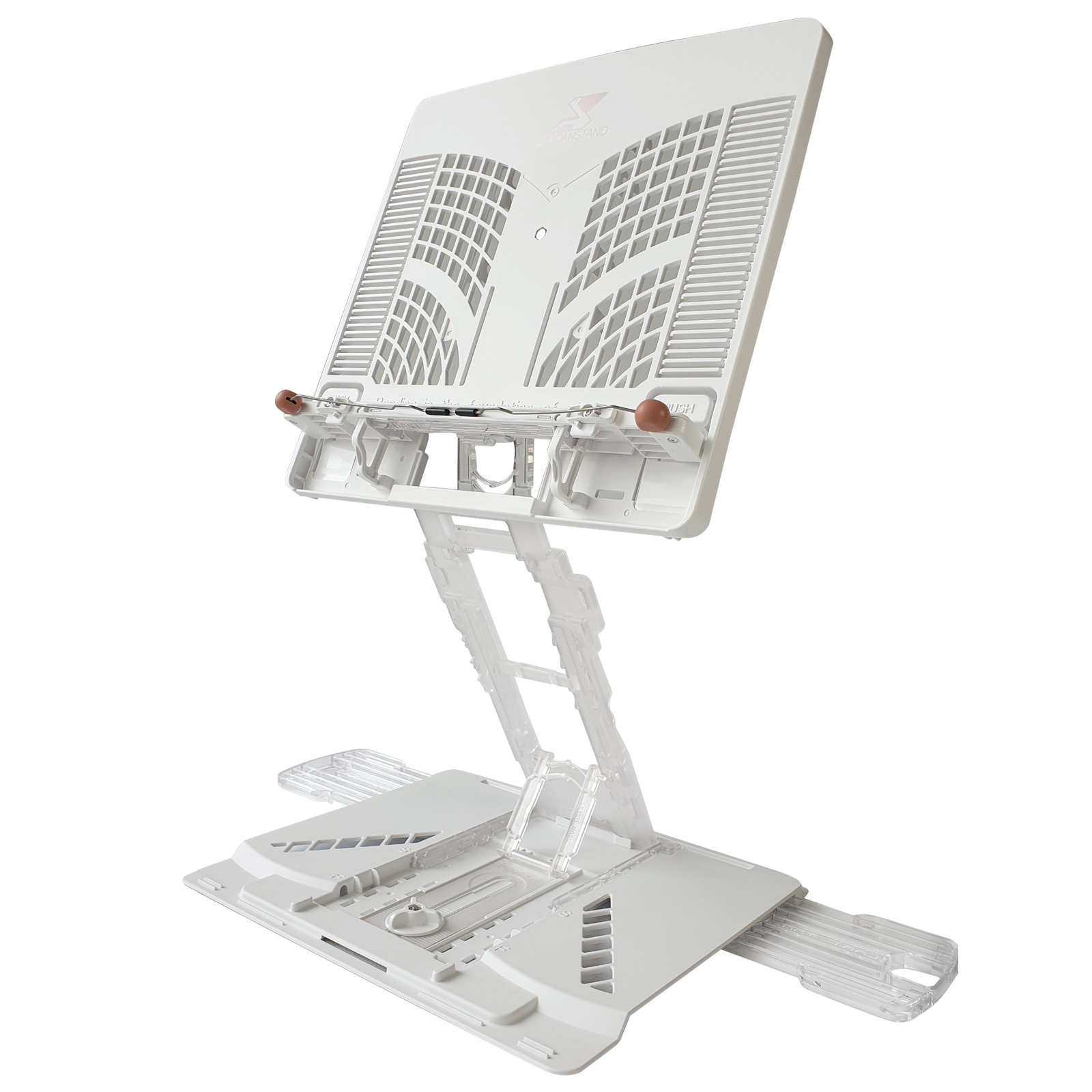 Adjustable Laptop Stand Foldable Tablet Book Holder - WHITE