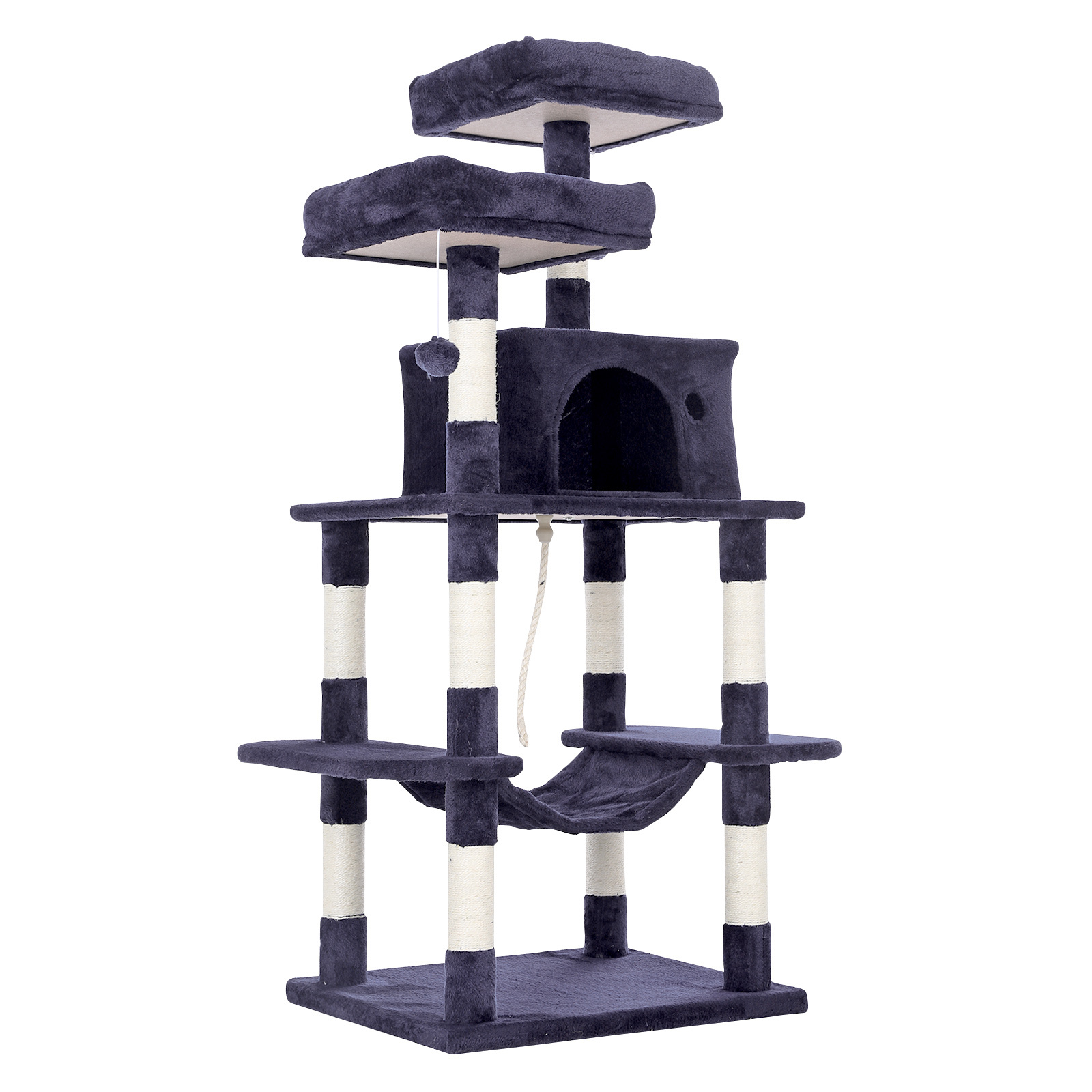 145cm Cat Tree Scratcher WHISKY - GREY