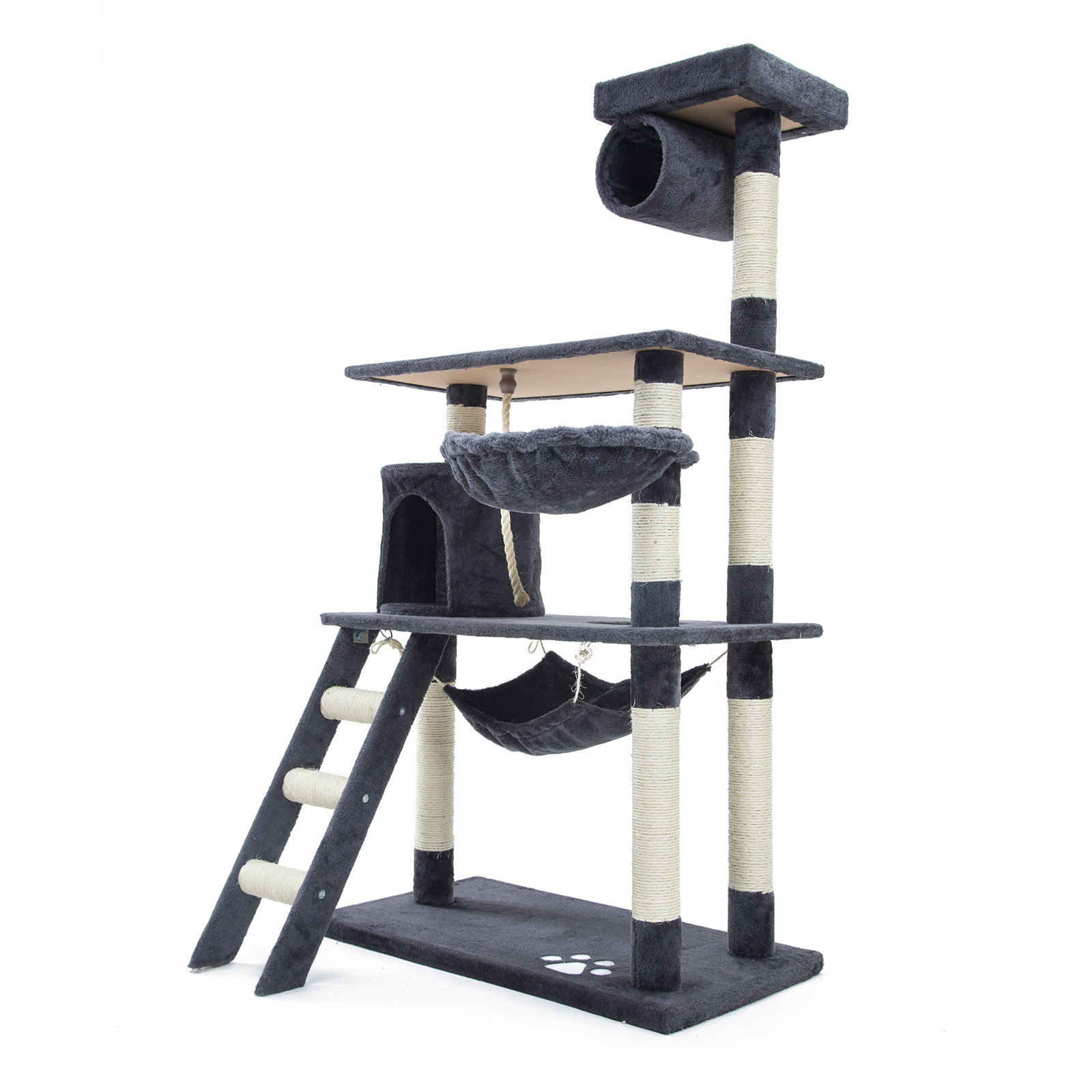 140cm Cat Tree Scratcher MAPLE - GREY
