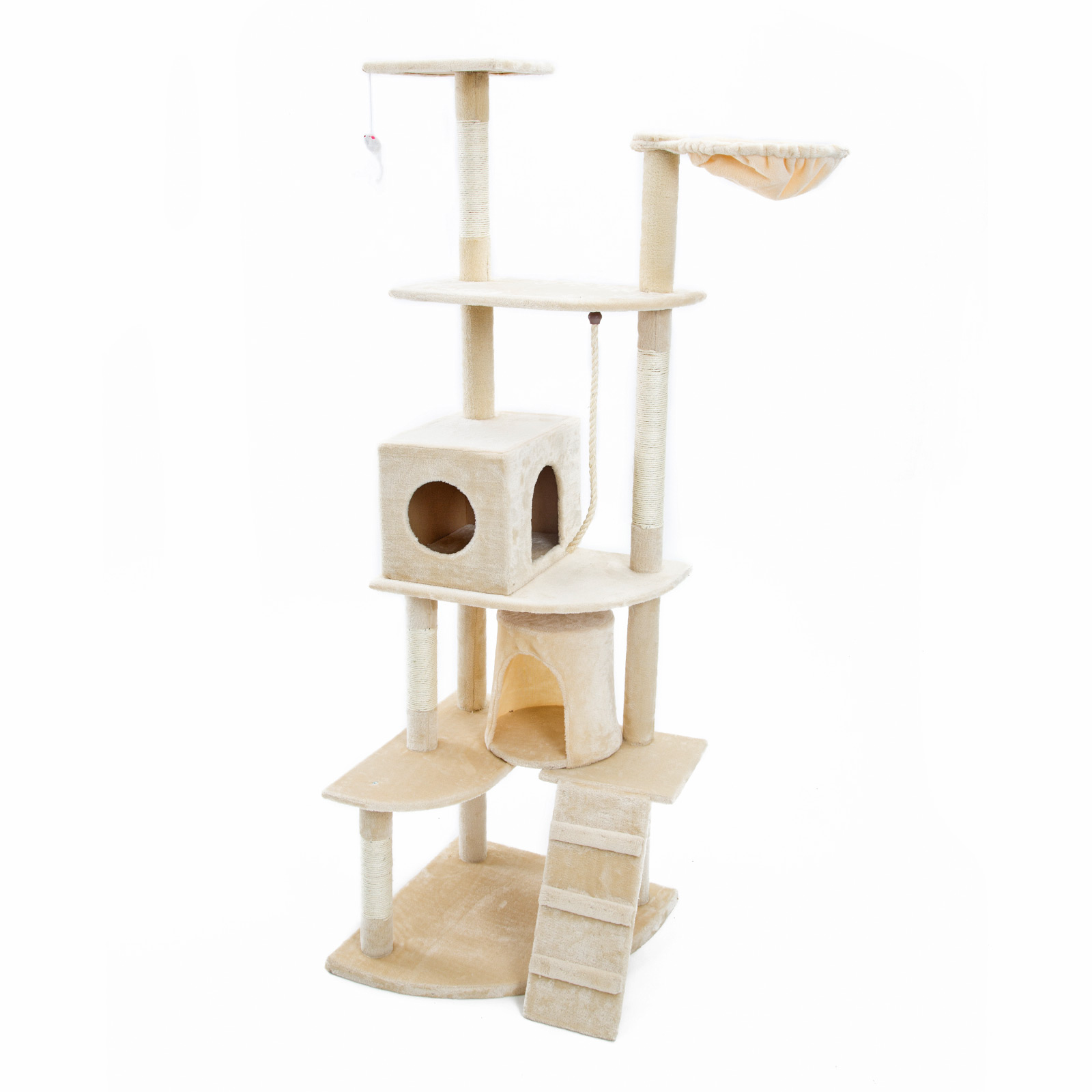 201cm Cat Tree Scratcher PARALA GREY Paw Mate