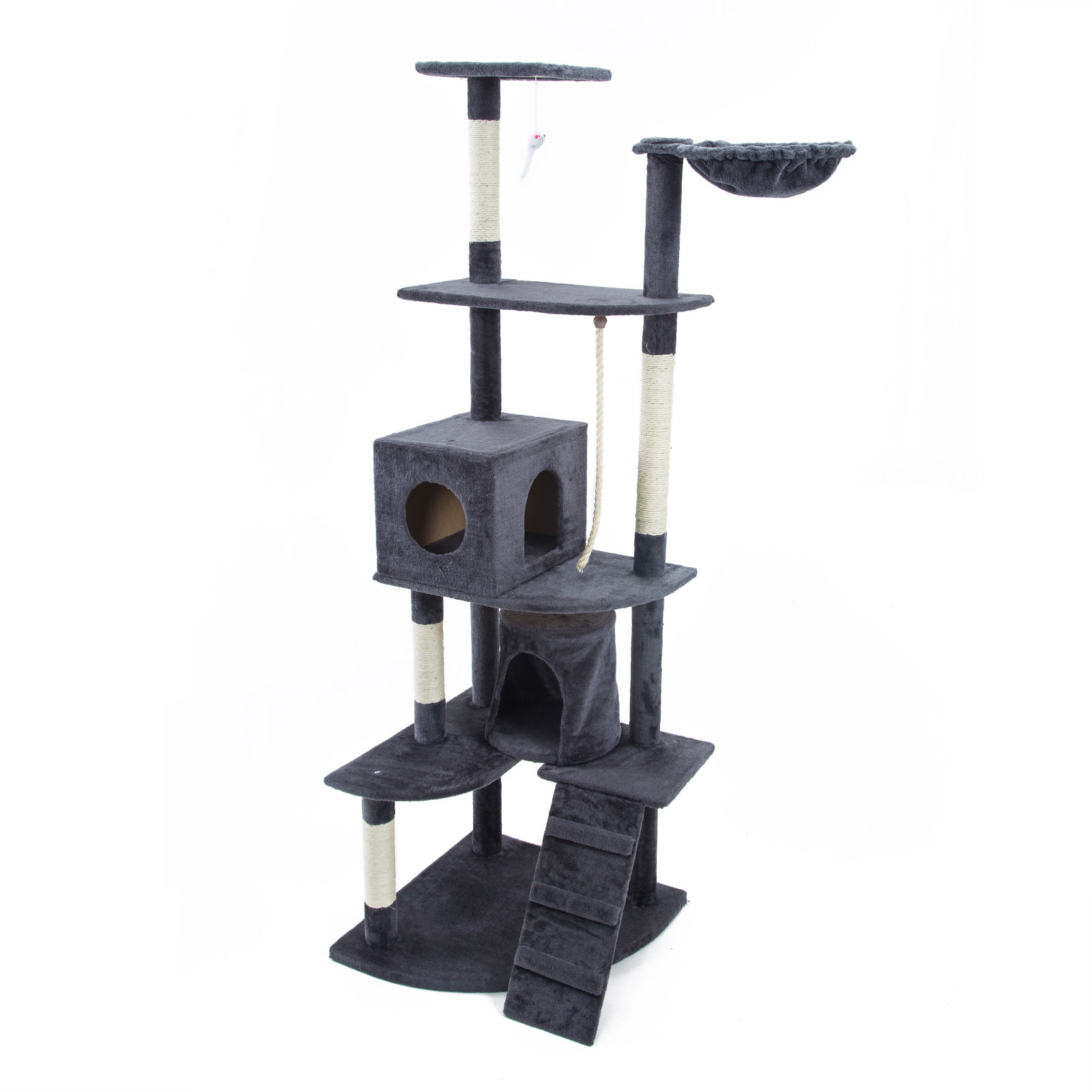 190cm Cat Tree Scratcher ACACIA GREY Paw Mate