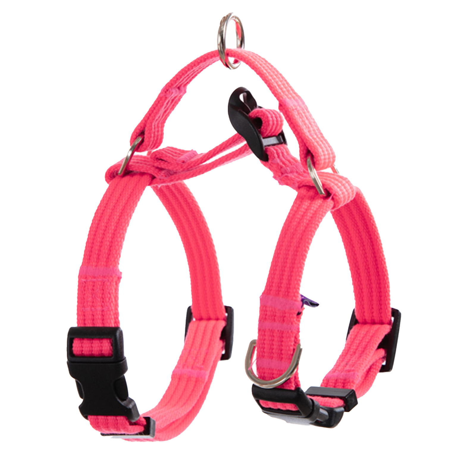 Double-Lined Straps Harness and Lead Set L - NEON CAROL-PINK