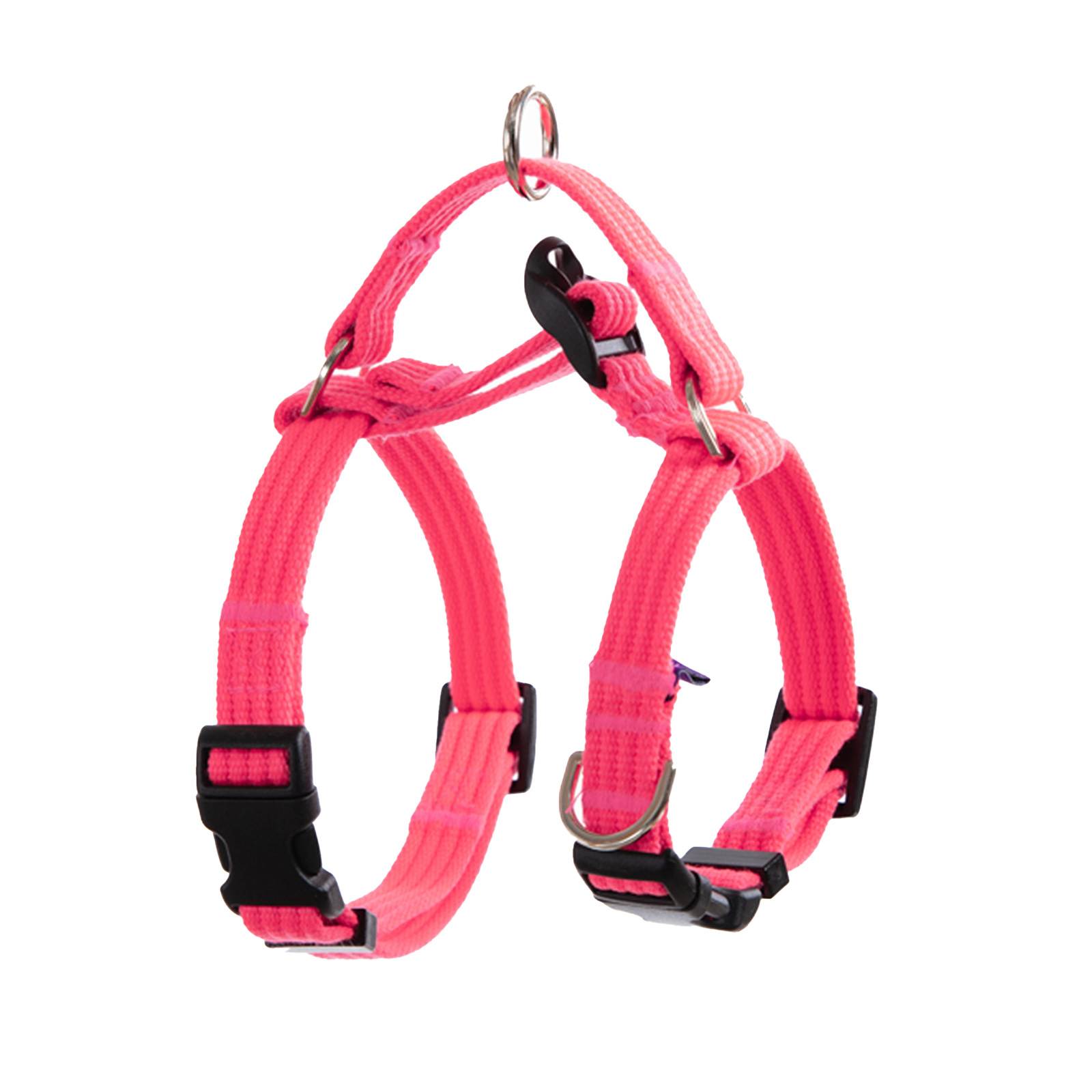 Double-Lined Straps Harness and Lead Set M - NEON CAROL-PINK