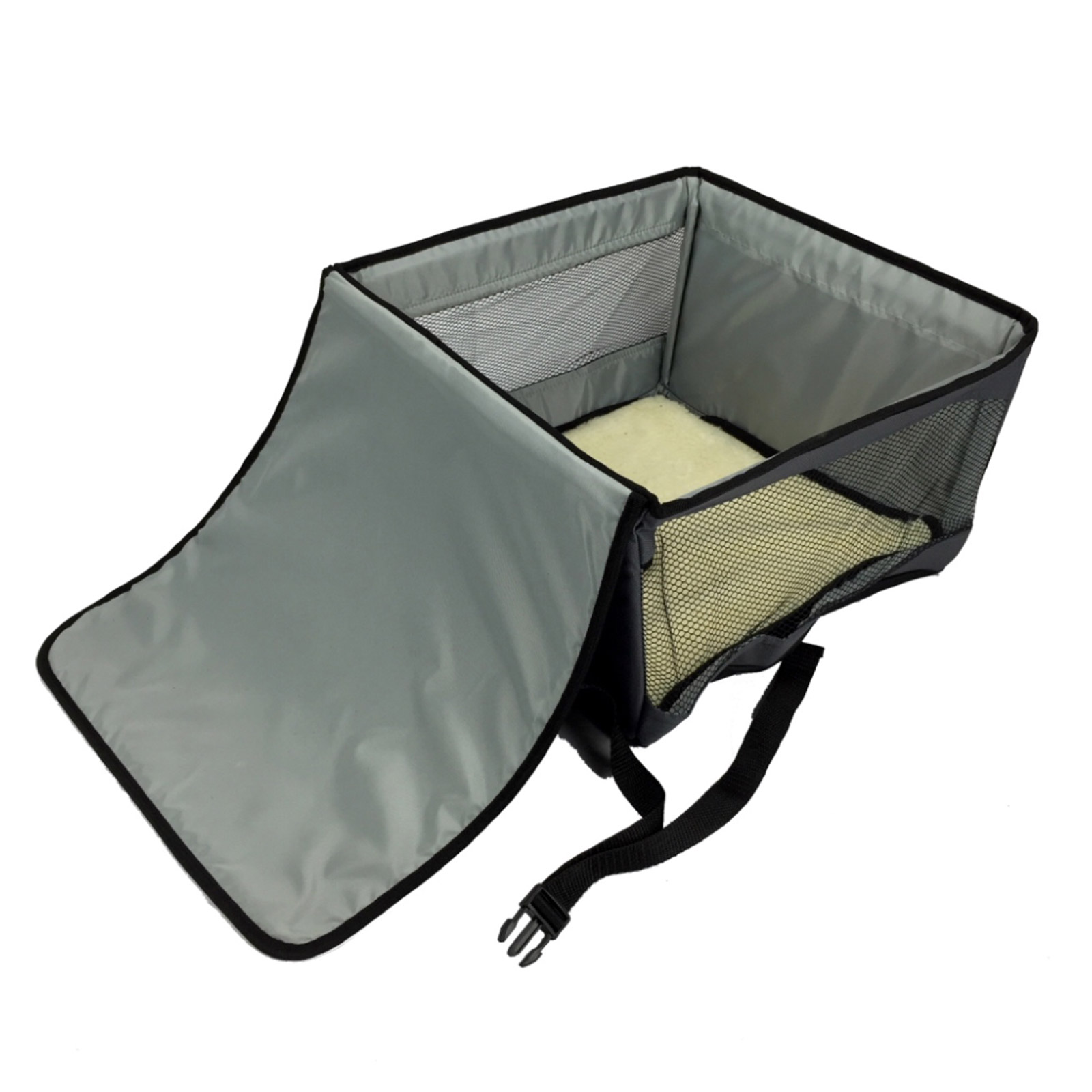 Large Portable Pet Booster Soft Crate GREY Paw Mate