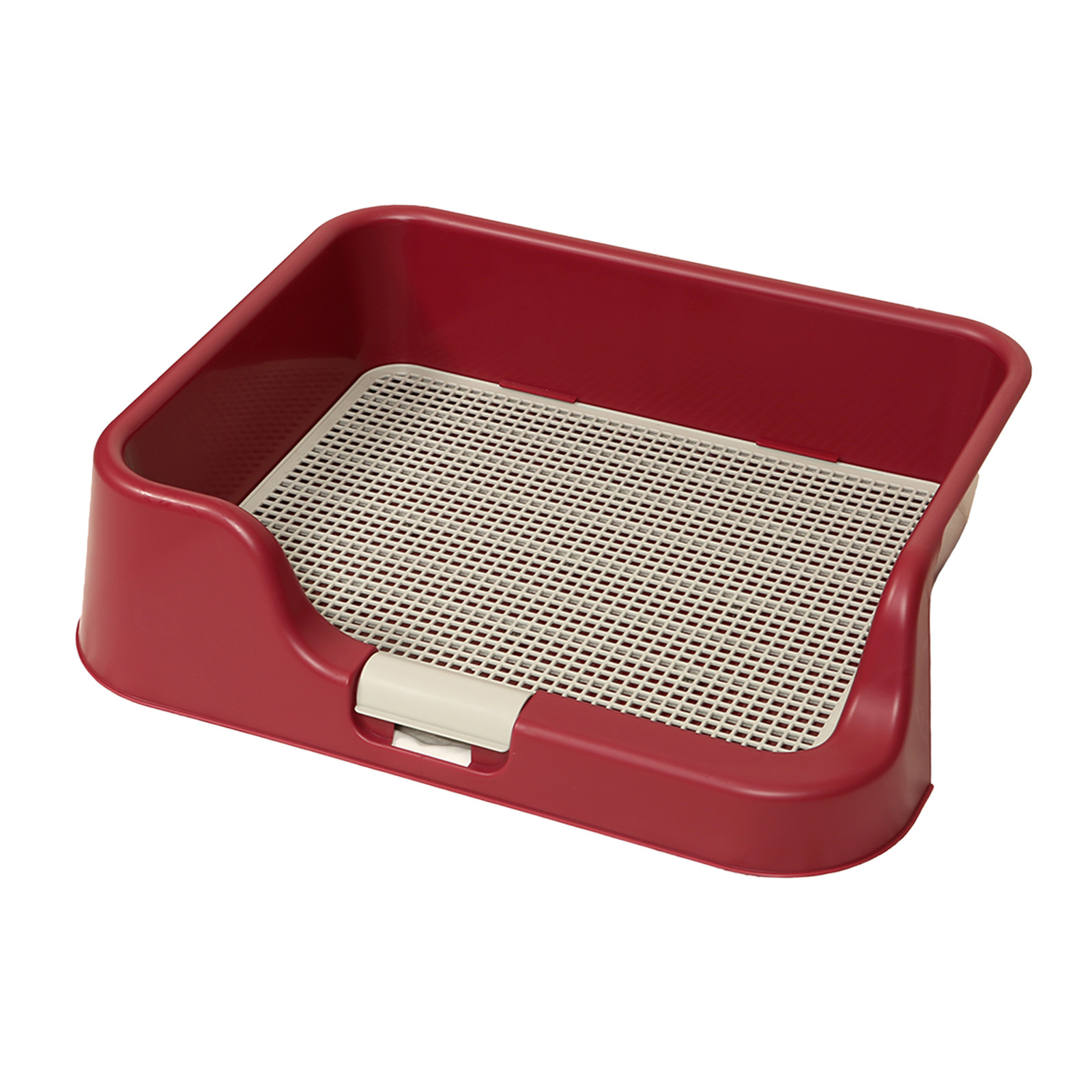 Pet Potty Tray Raised Walls T1 - RED WINE