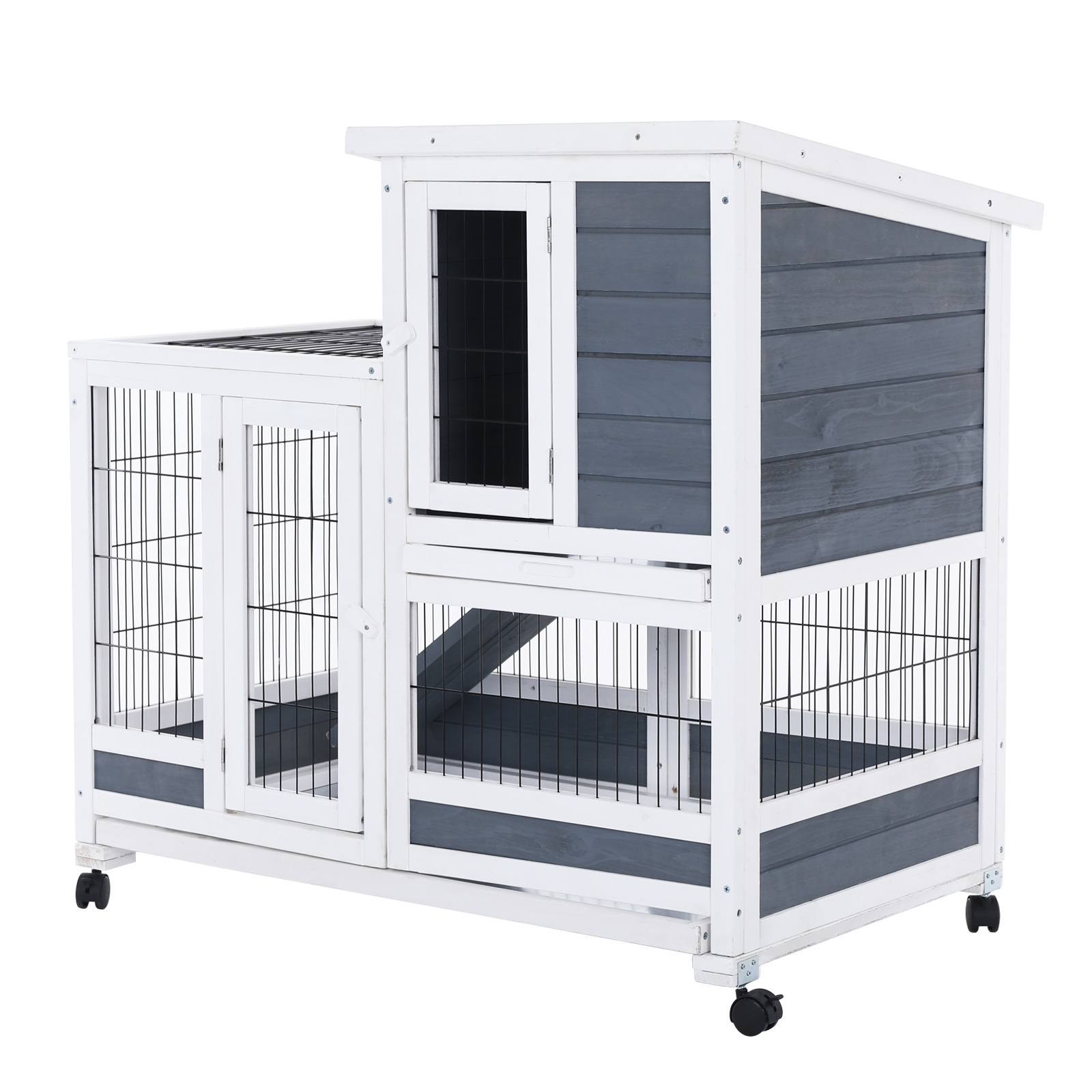 2 Storey Rabbit Hutch with Wheels THUMPER 