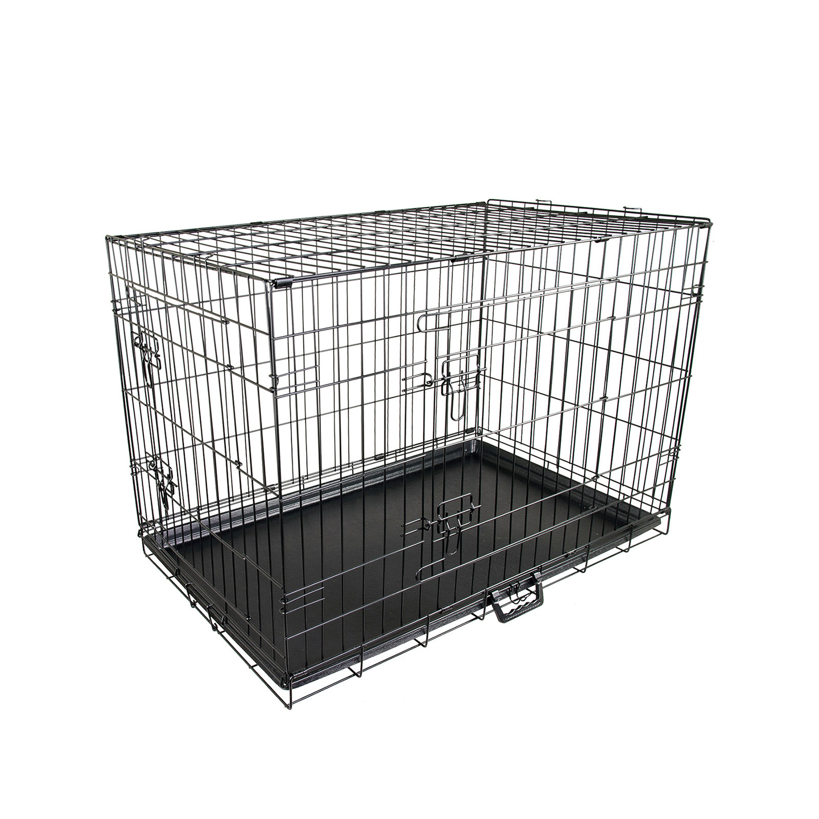 30in Foldable Wire Dog Cage with Tray