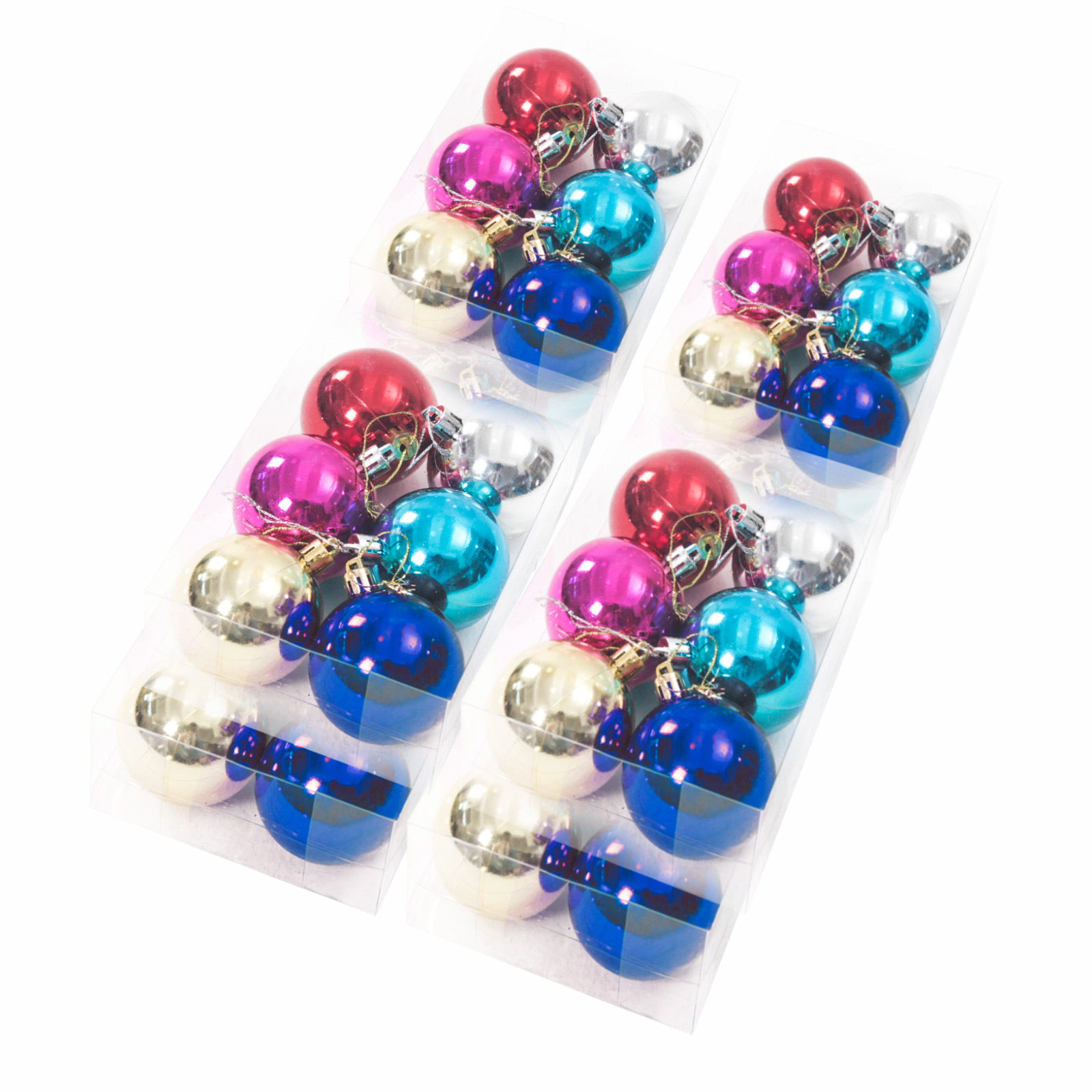 48x Christmas Balls Baubles Ornament