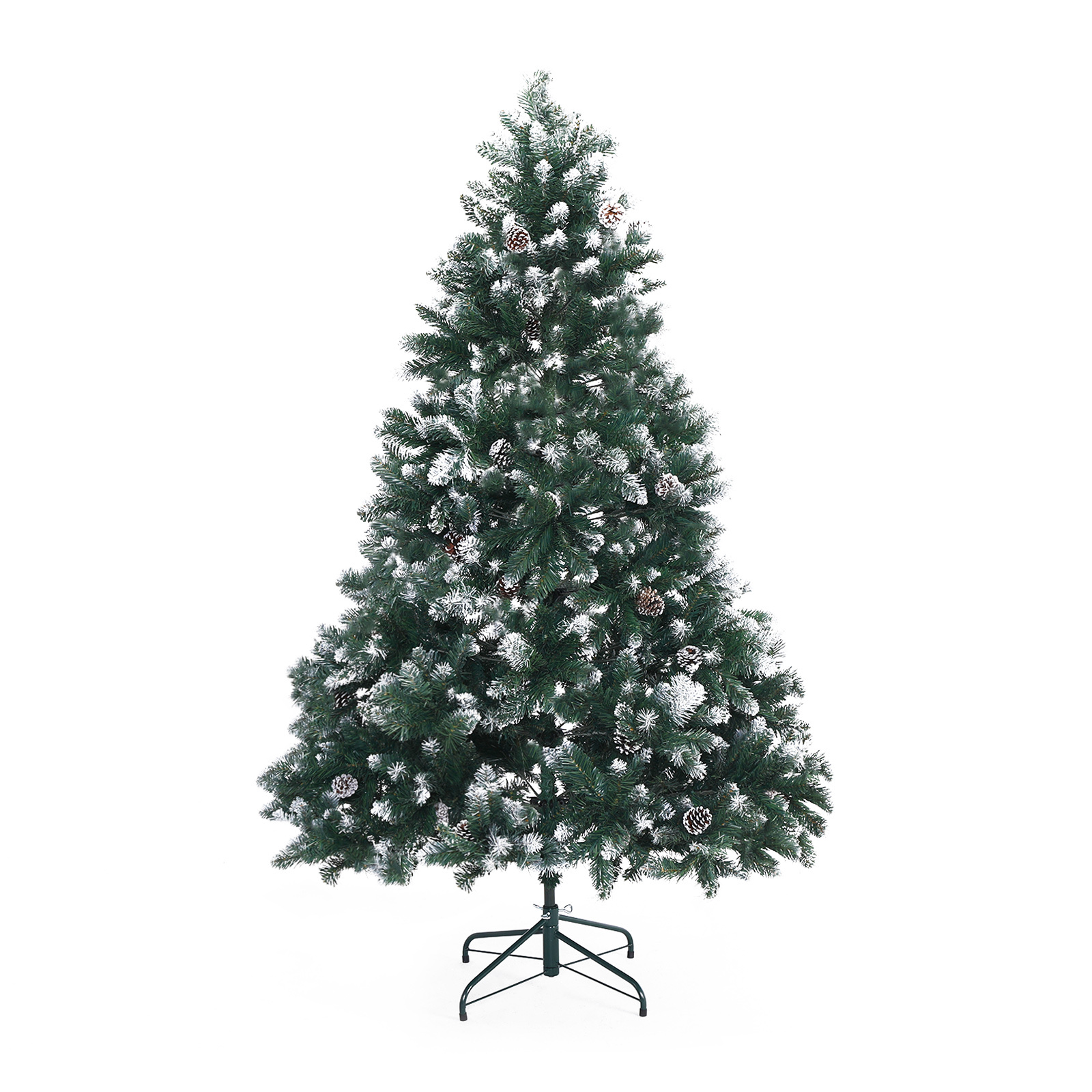 6Ft 180cm Snowy Xmas Tree Pine Cone Decor