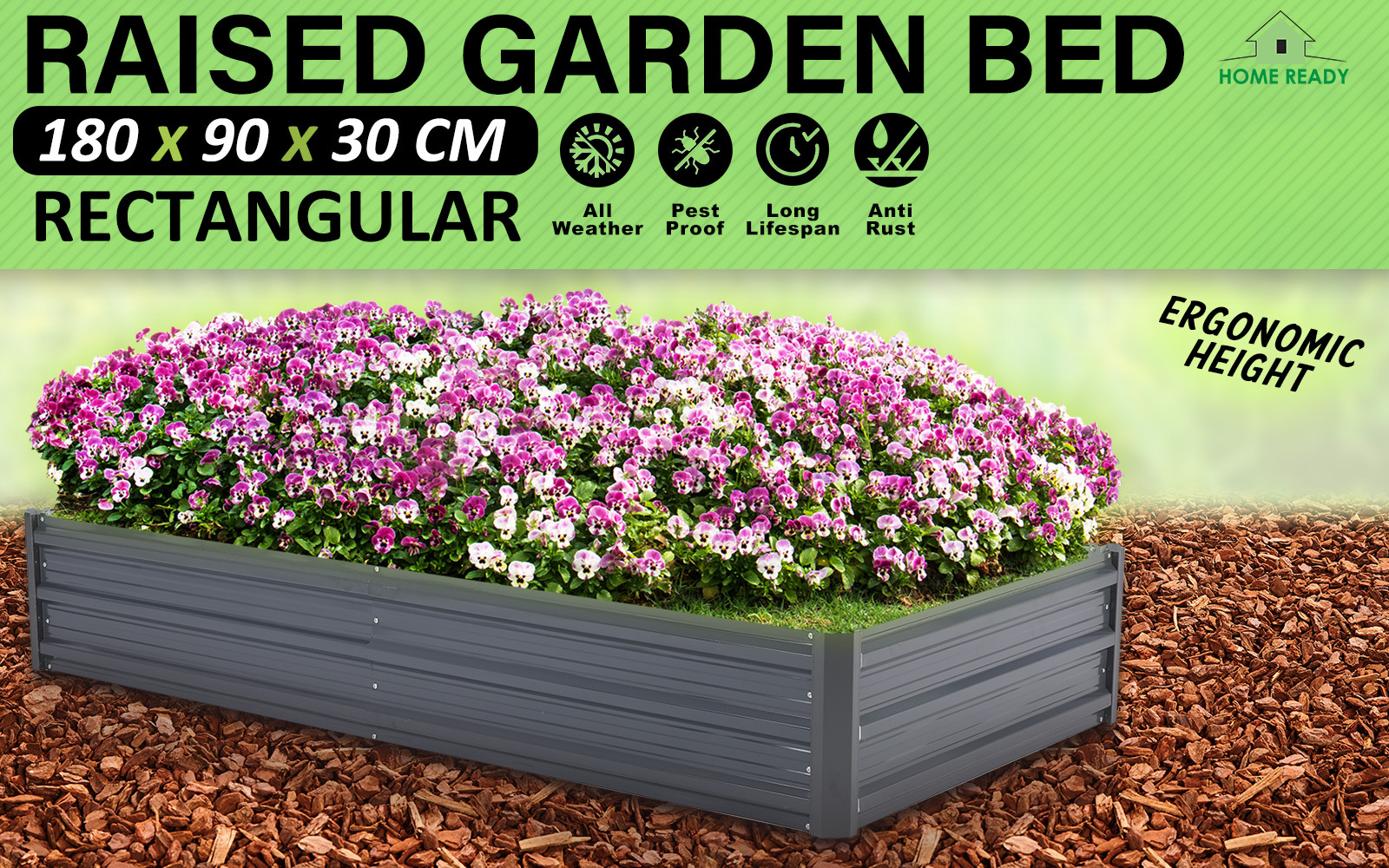 Greenhouse Cover Raised Garden Bed Stand Galvanised Steel Planter Grow Plant - Picture 76 of 194