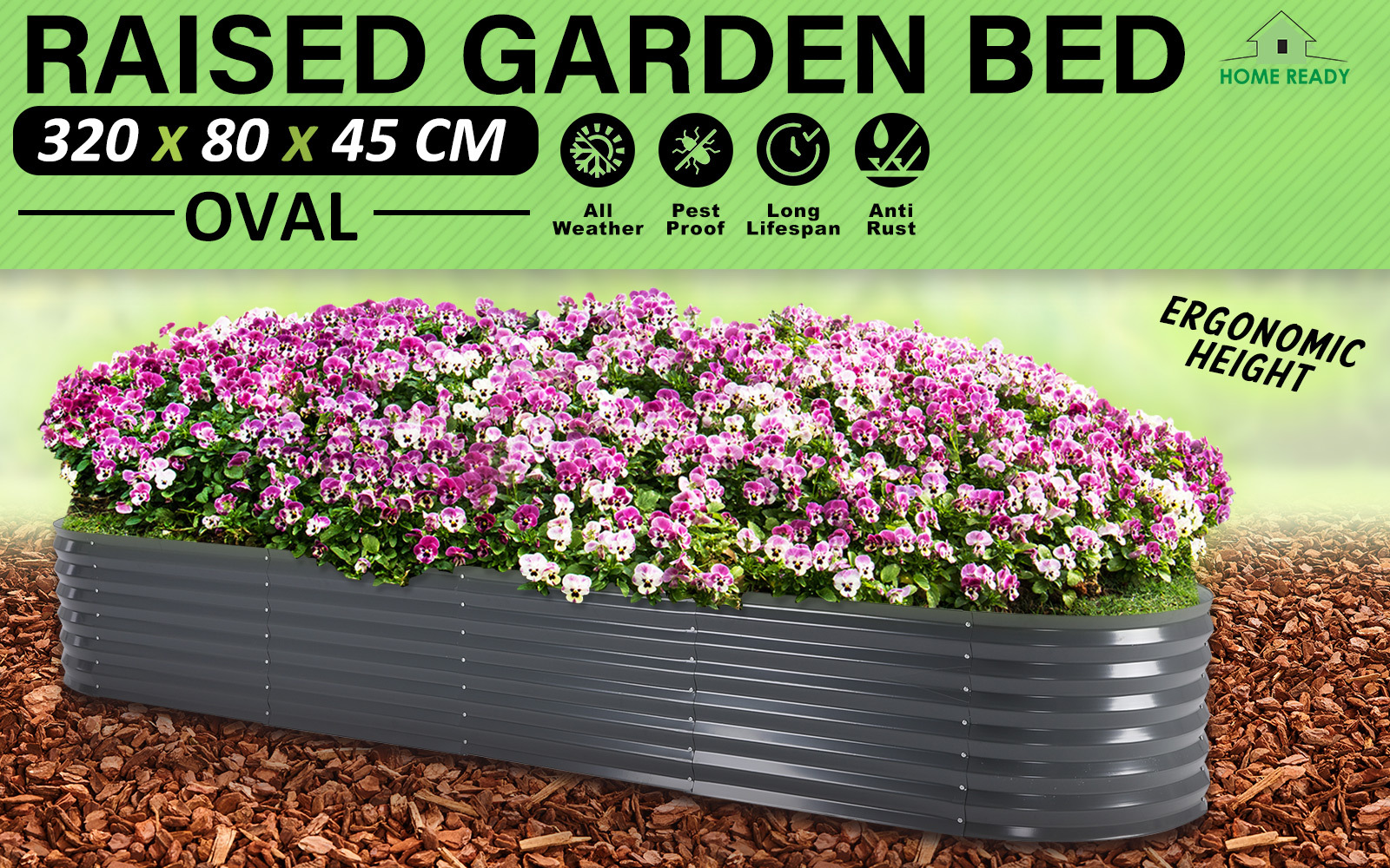 Greenhouse Cover Raised Garden Bed Stand Galvanised Steel Planter Grow Plant - Picture 144 of 194