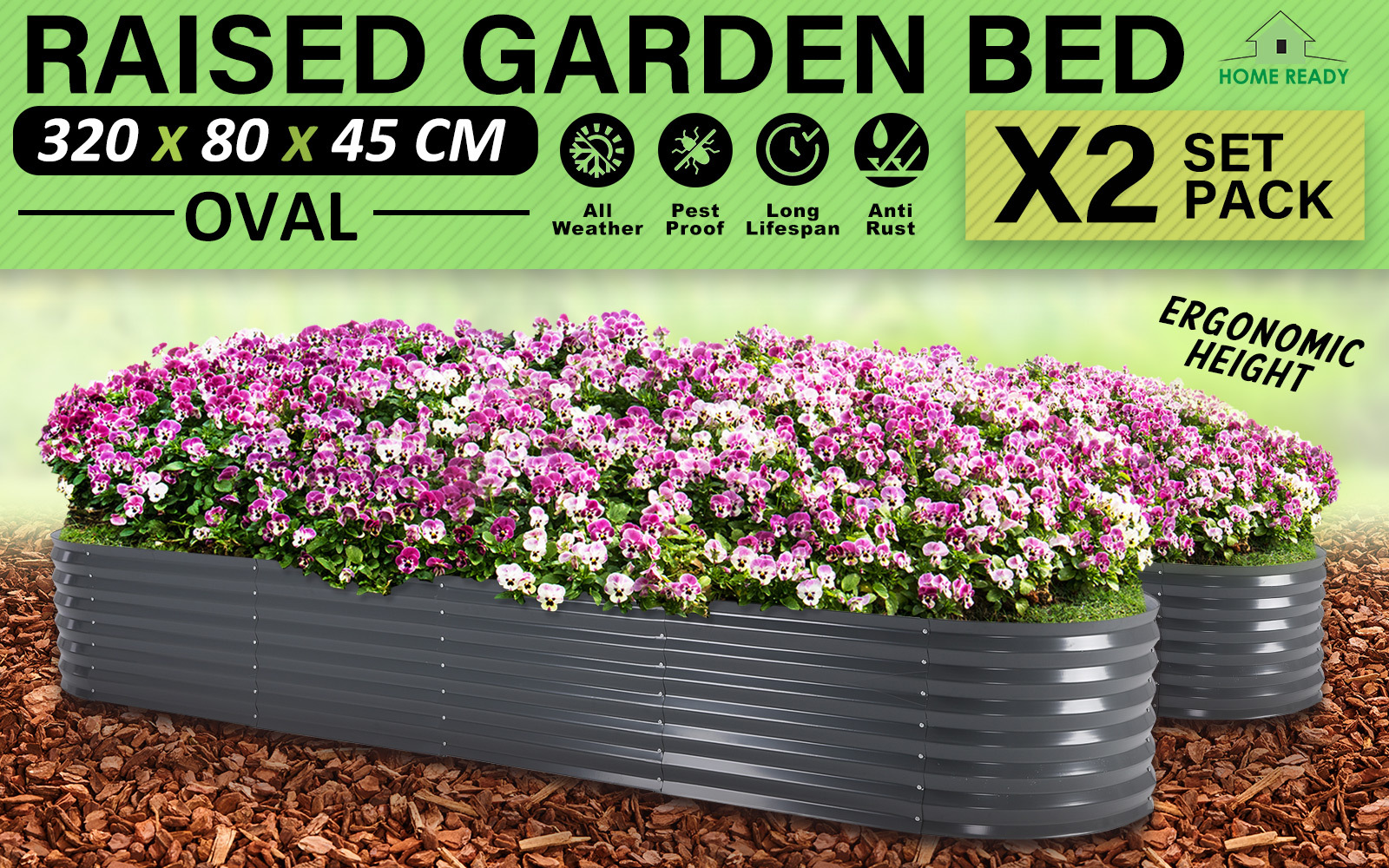 Greenhouse Cover Raised Garden Bed Stand Galvanised Steel Planter Grow Plant - Picture 152 of 194