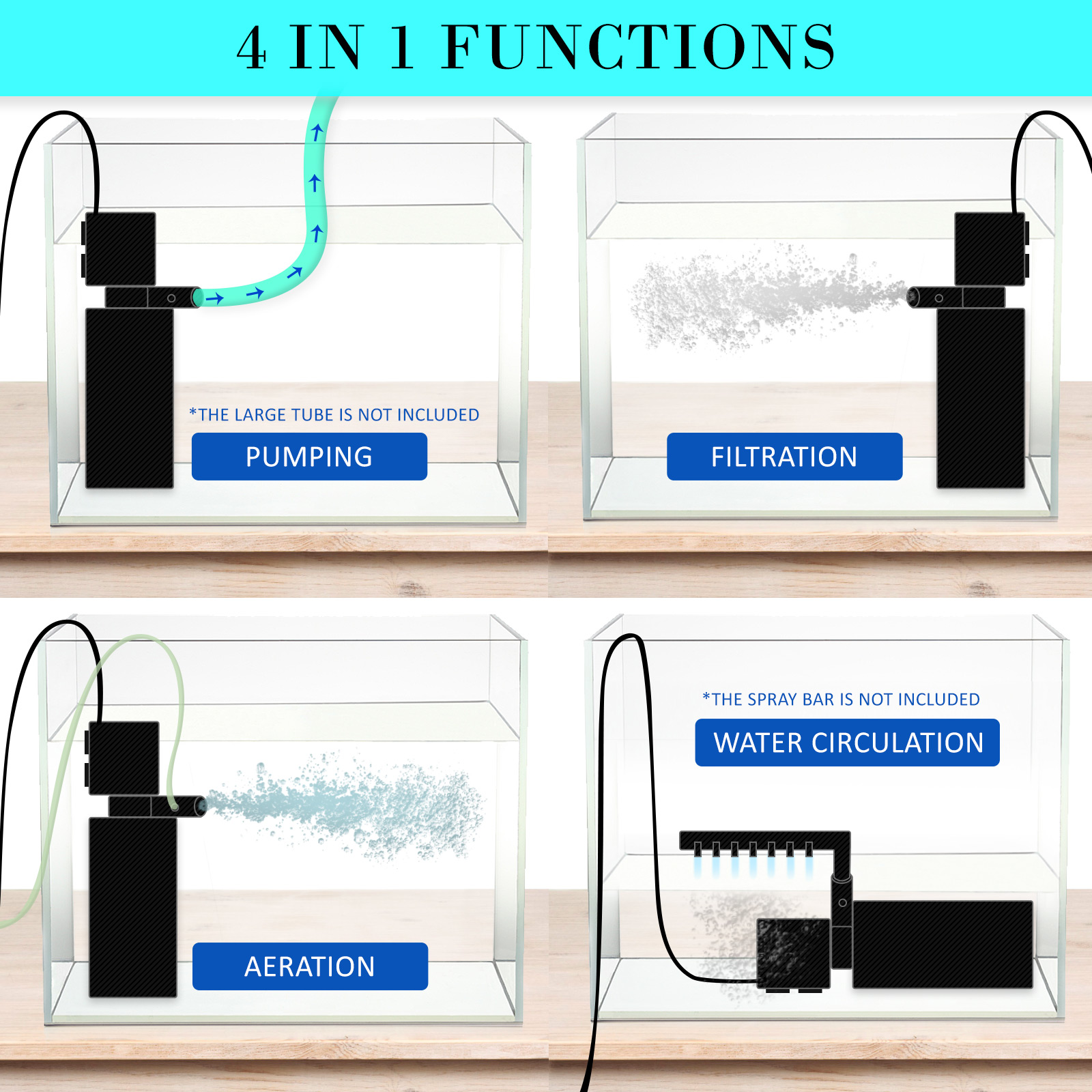 Aquarium Submersible Filter Pump Dynamic Power