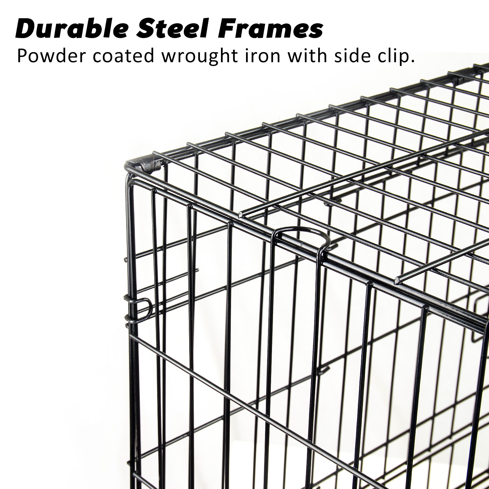 Dog Cat Pet Cage Wire Kennel Crate Foldable Metal Tray Cover 24" 30" 36" 42" 48" - Picture 78 of 262