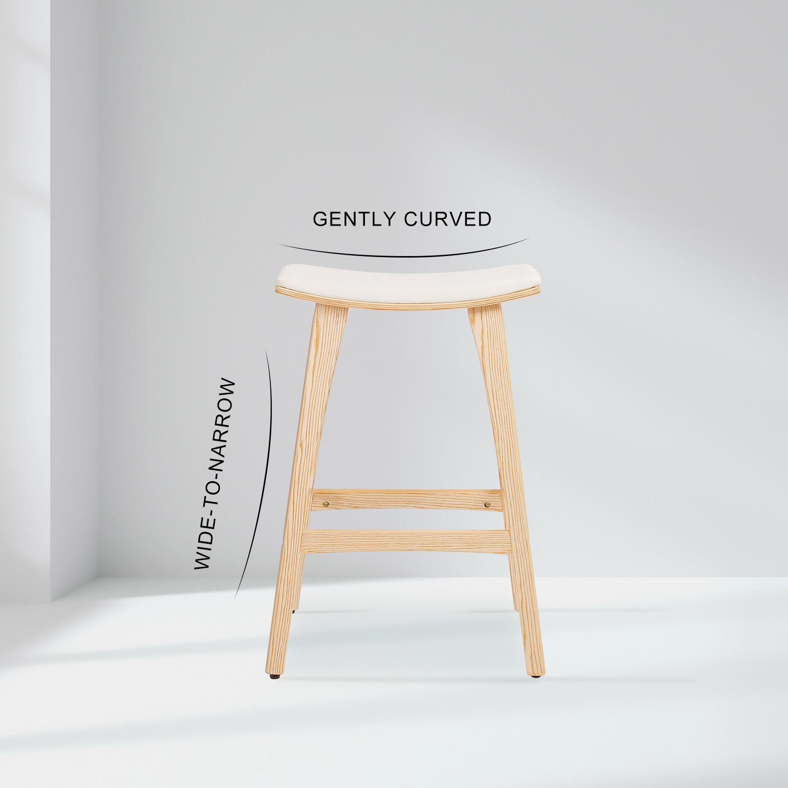 2X 4X Natural Wood Bar Stools 65cm - Kitchen Counter Barstool Scandinavian Chair - Picture 39 of 101