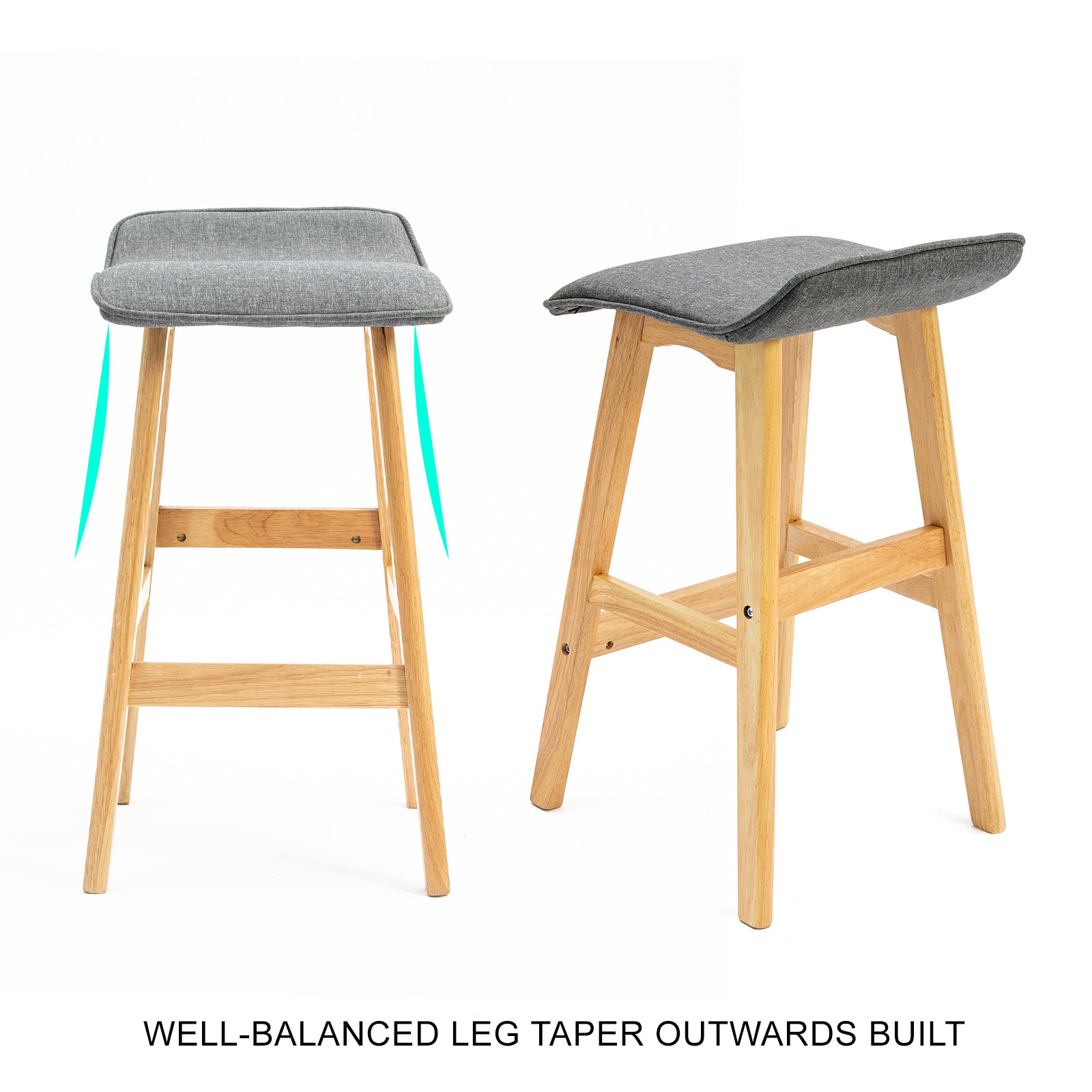 2X Wooden Bar Stool Barstools Dining Chair Kitchen Stools Swivel PU Fabric - Picture 22 of 210