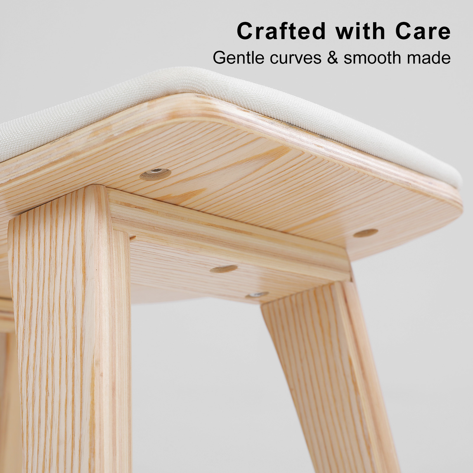 2X 4X Natural Wood Bar Stools 65cm - Kitchen Counter Barstool Scandinavian Chair - Picture 40 of 101