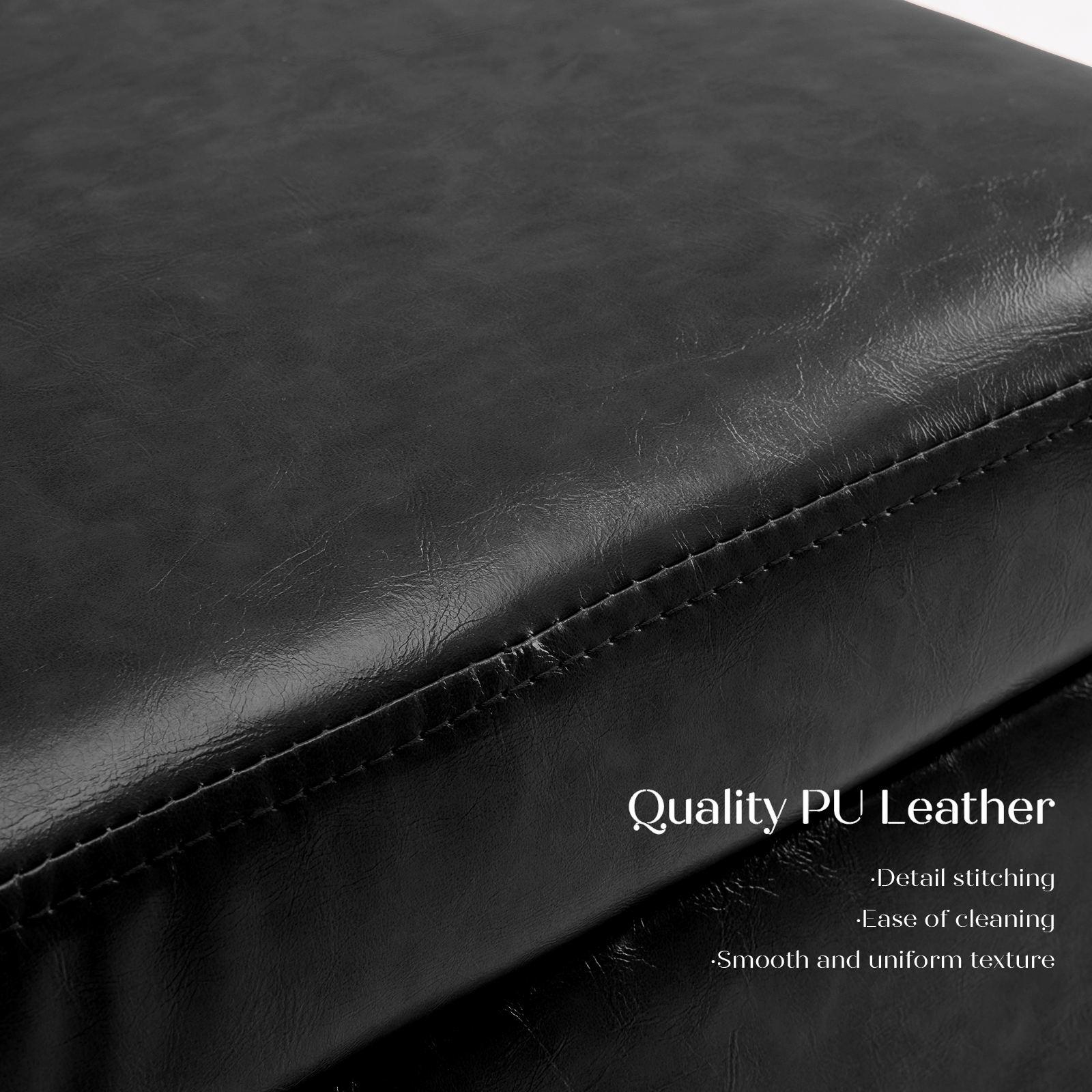 Storage Ottoman Cube Seat Blanket Chest Couch Tuffet Foot Stool PU Leather VAR - Picture 17 of 180