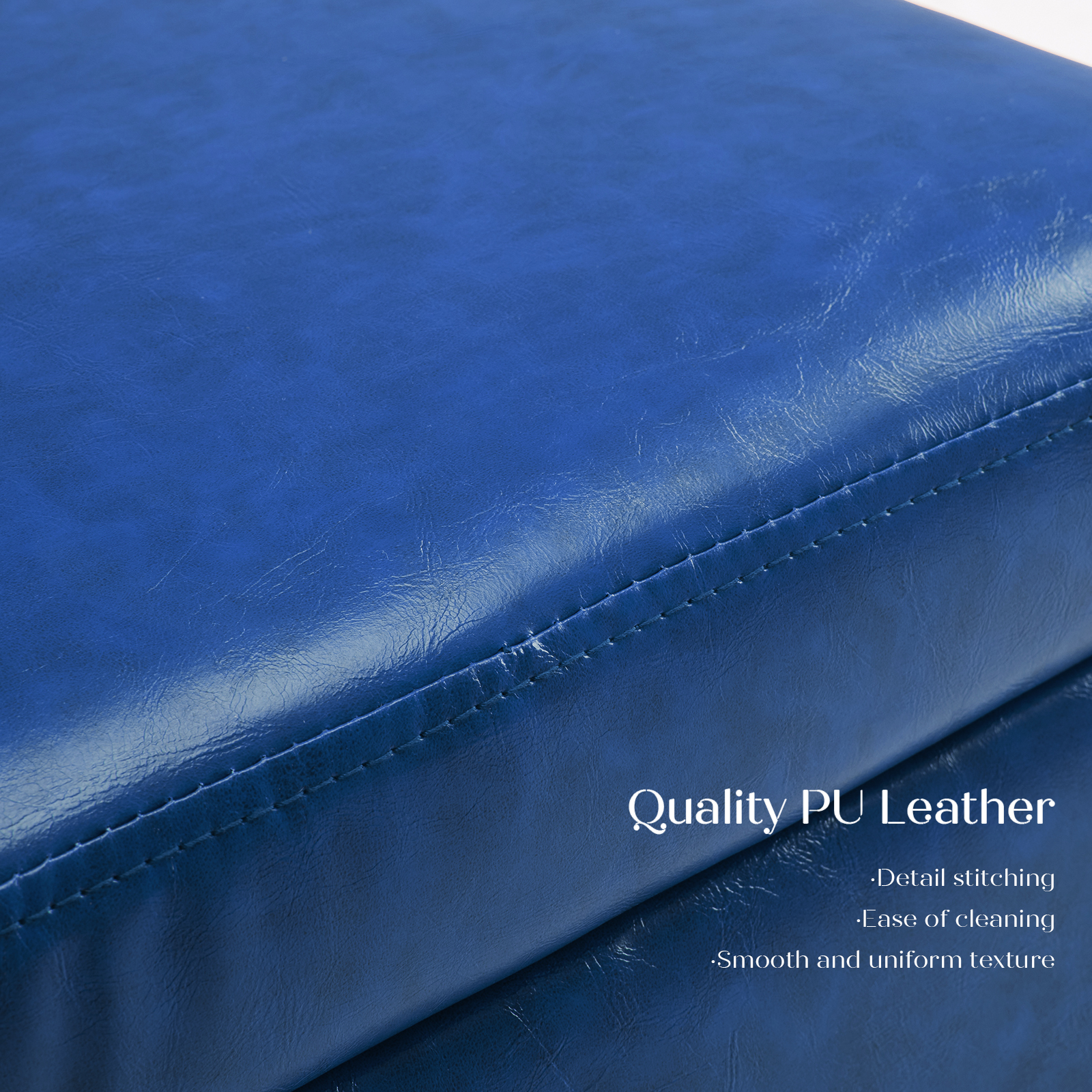 Storage Ottoman Cube Seat Blanket Chest Couch Tuffet Foot Stool PU Leather VAR - Picture 77 of 180