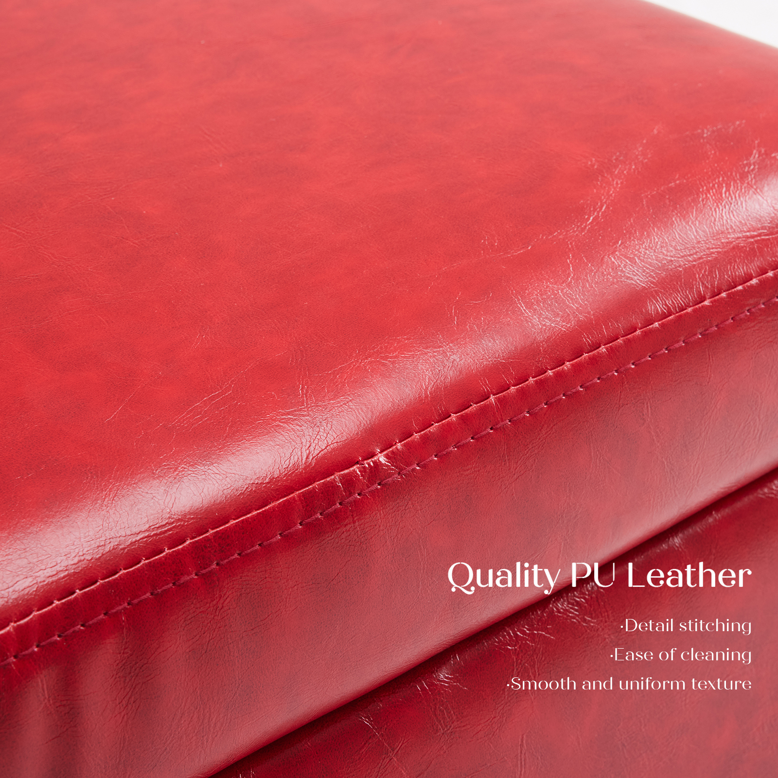 Storage Ottoman Cube Seat Blanket Chest Couch Tuffet Foot Stool PU Leather VAR - Picture 173 of 180