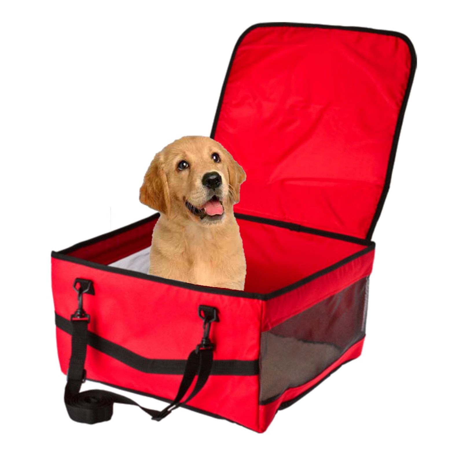 Large Portable Pet Booster Soft Crate RED Paw Mate